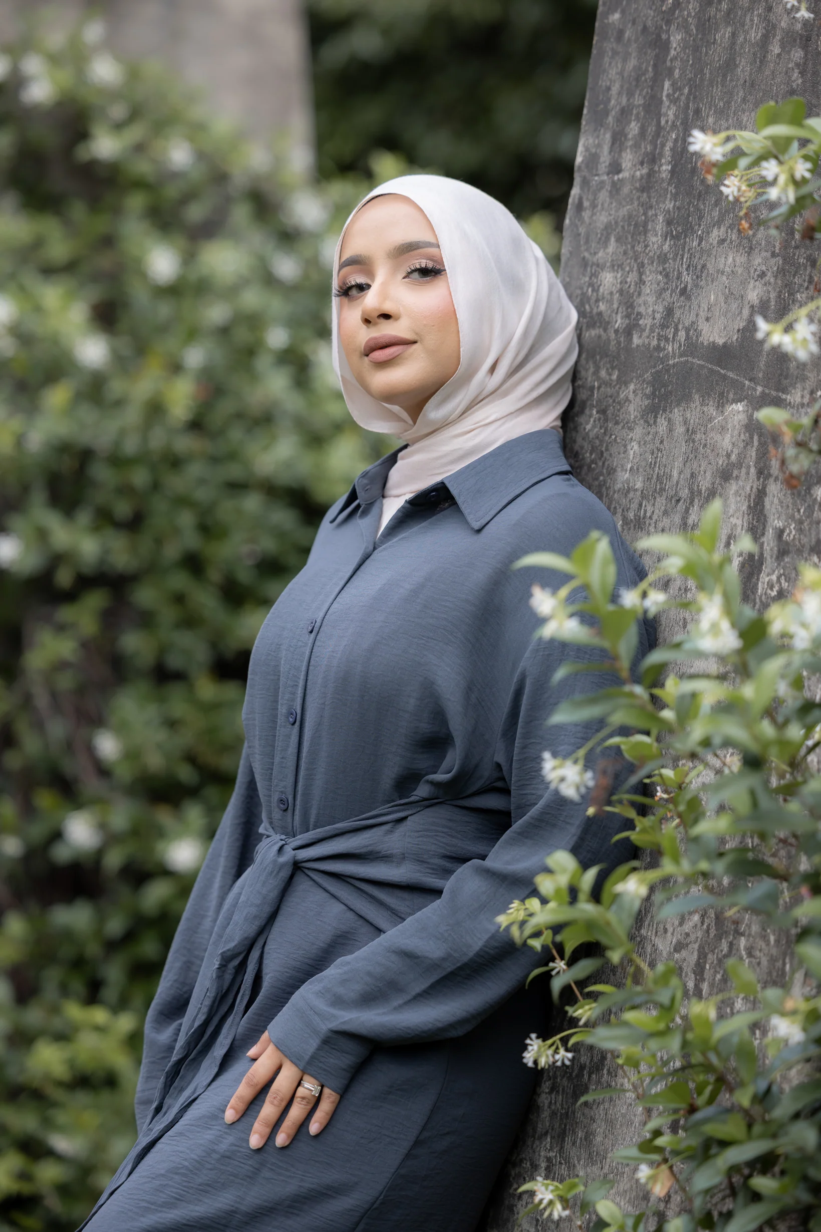 Thalia Tie Waist Midi Shirt - Image 14