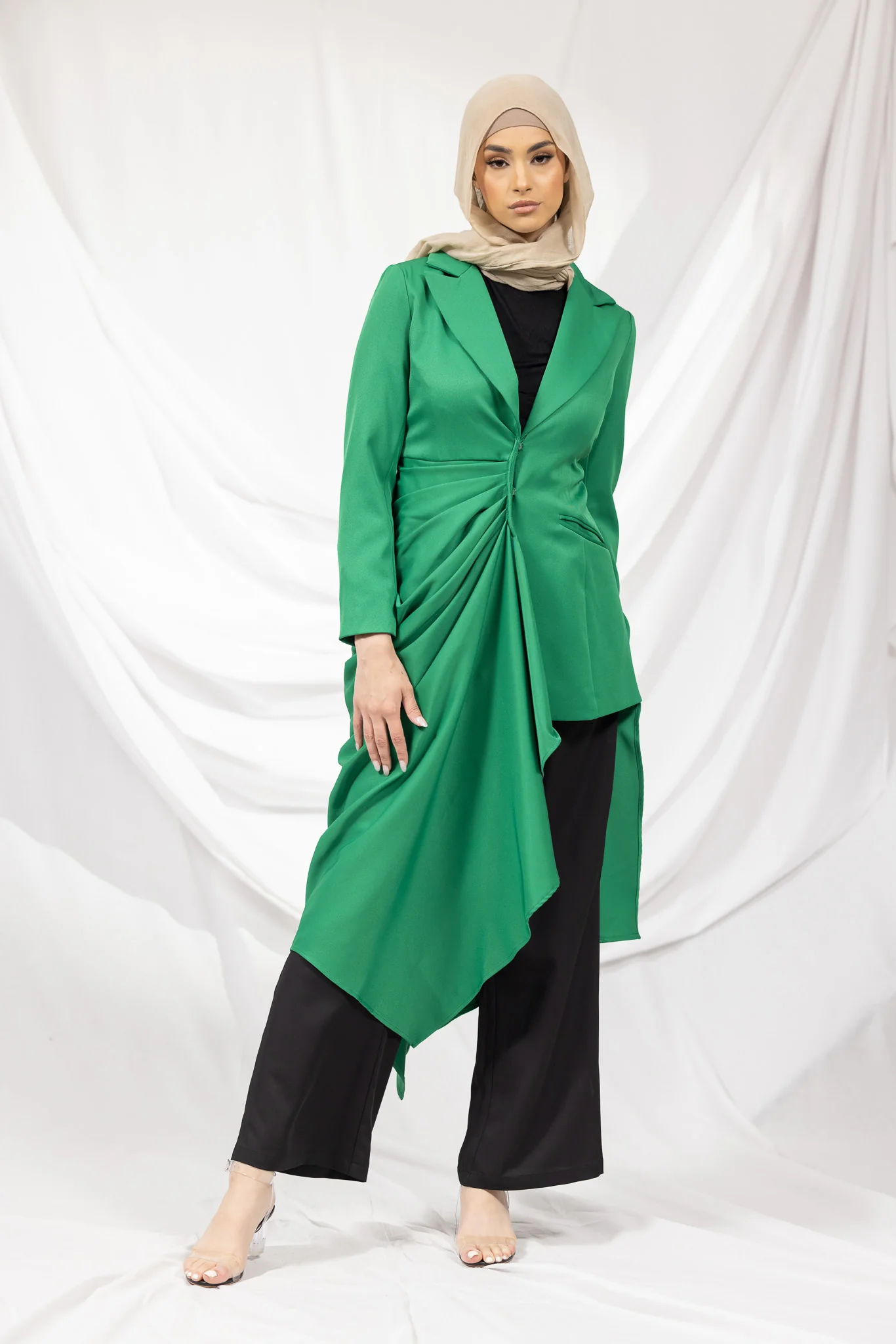 The Crescent Csillia Side Drape Jacket - Image 10