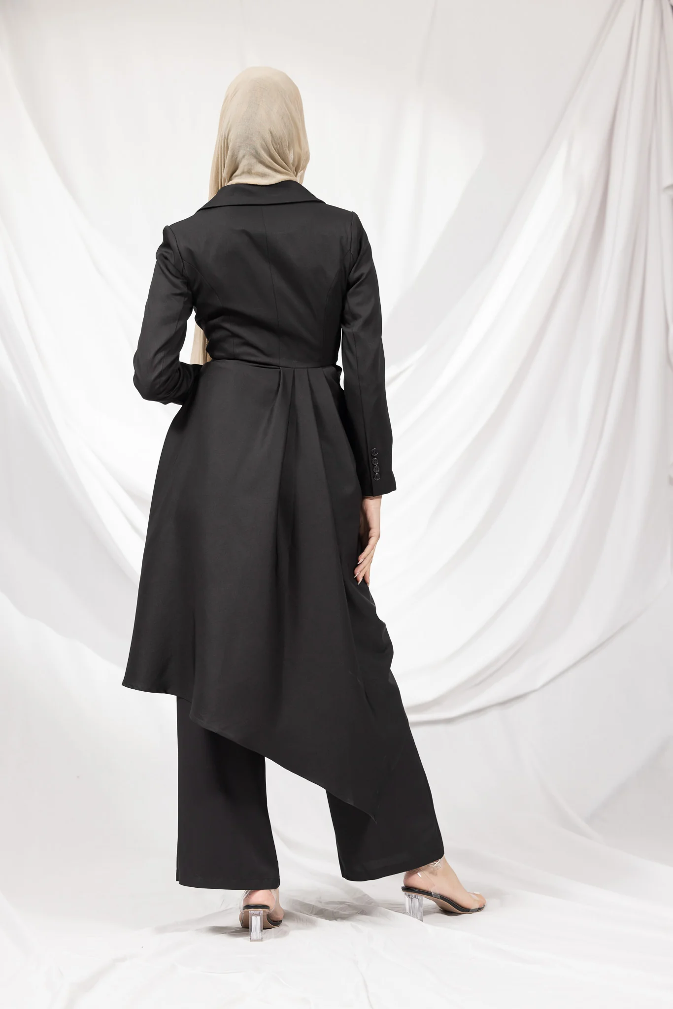 The Crescent Csillia Side Drape Jacket - Image 11