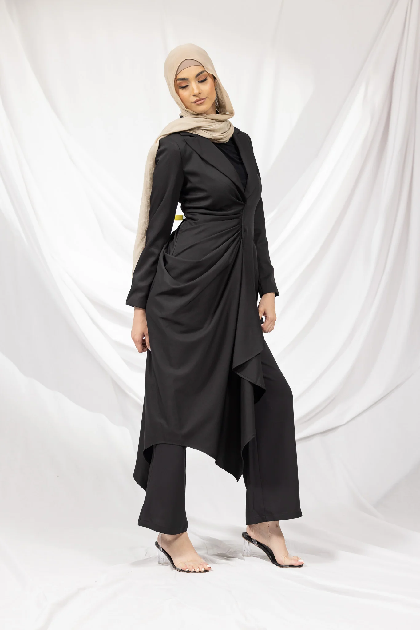 The Crescent Csillia Side Drape Jacket - Image 15