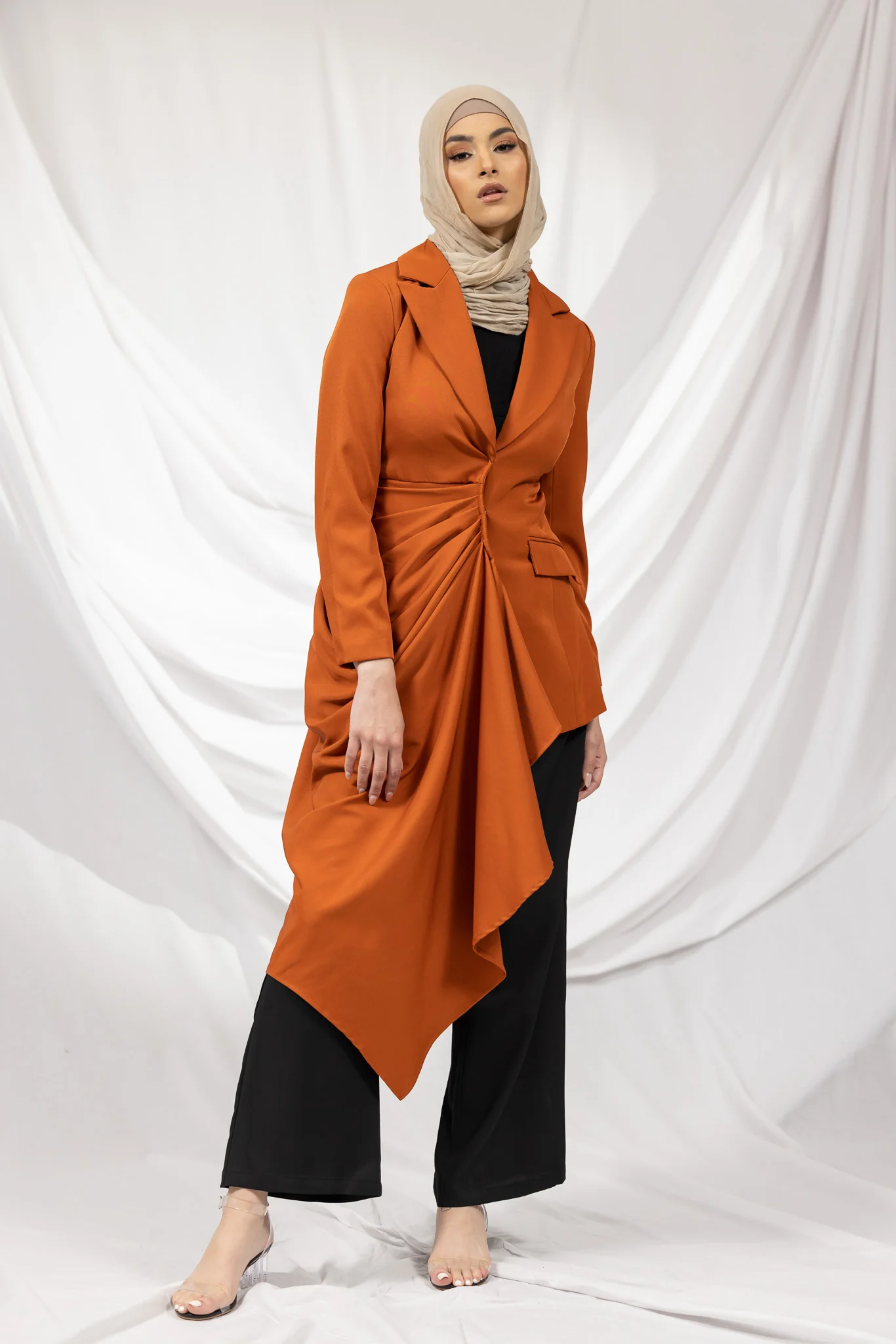 The Crescent Csillia Side Drape Jacket - Image 4
