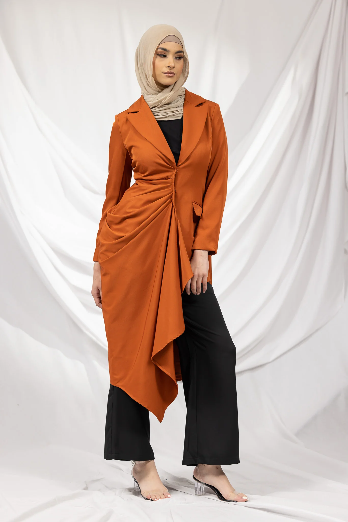 The Crescent Csillia Side Drape Jacket - Image 5