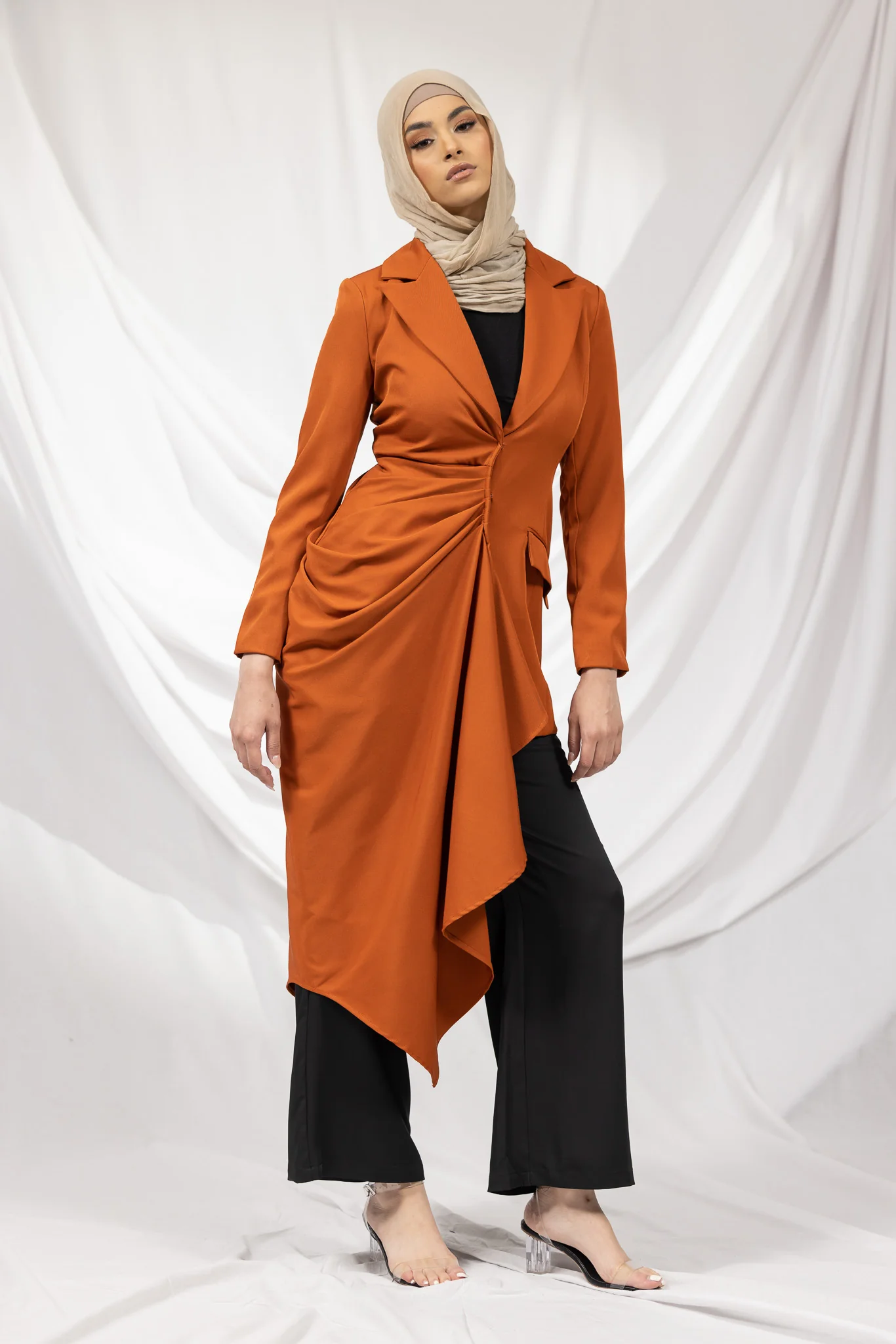 The Crescent Csillia Side Drape Jacket - Image 6