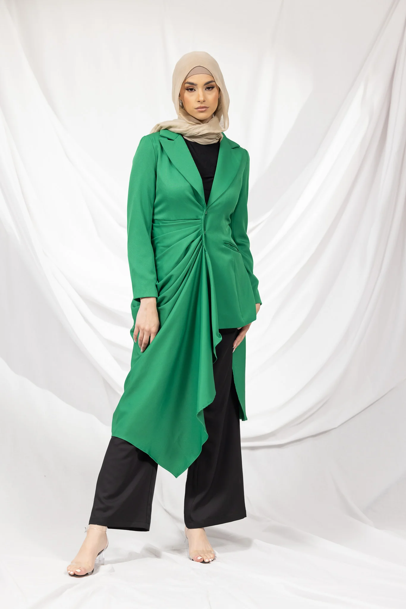 The Crescent Csillia Side Drape Jacket - Image 9