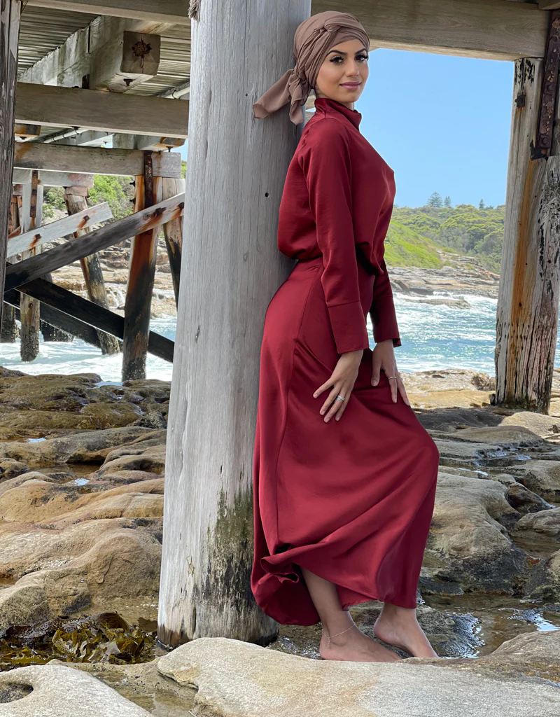 The Crescent Modish Satin Skirt - Dark Shades - Image 18