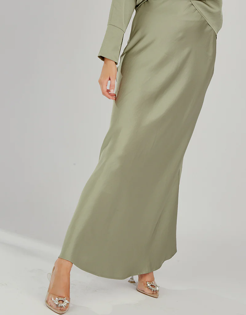 The Crescent Modish Satin Skirt - Light Shades - Image 14