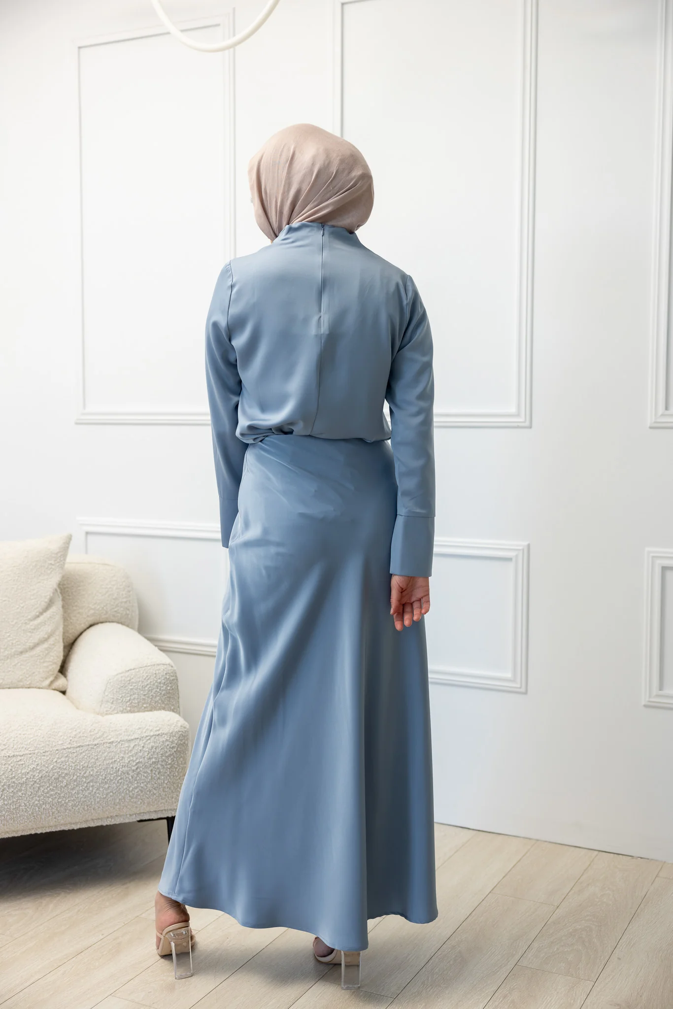The Crescent Modish Satin Skirt - Light Shades - Image 6