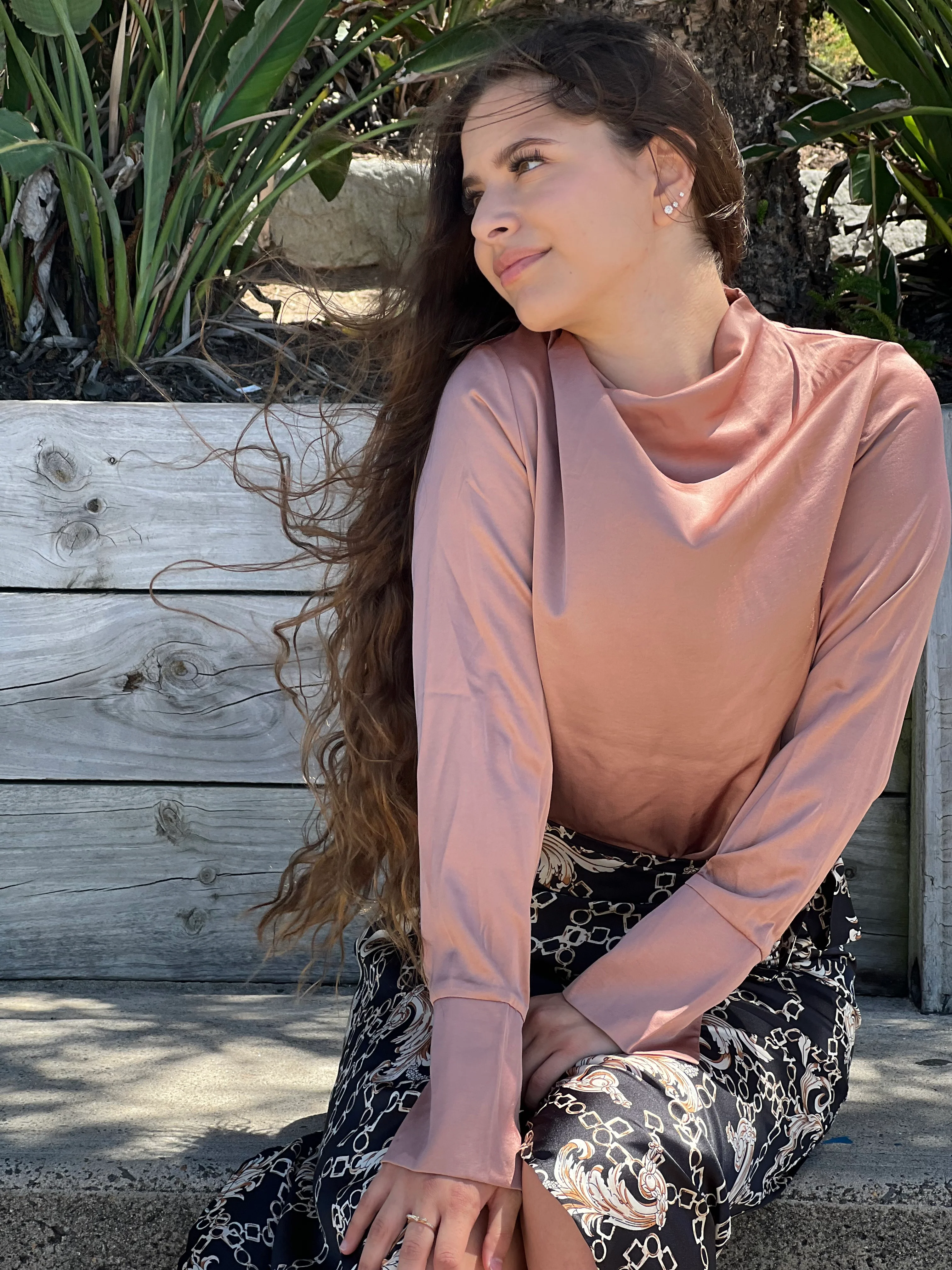 The Crescent Modish Satin Top - Dark Shades - Image 25