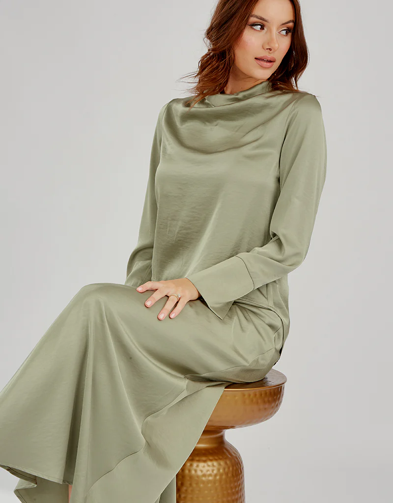 The Crescent Modish Satin Top - Light Shades - Image 9