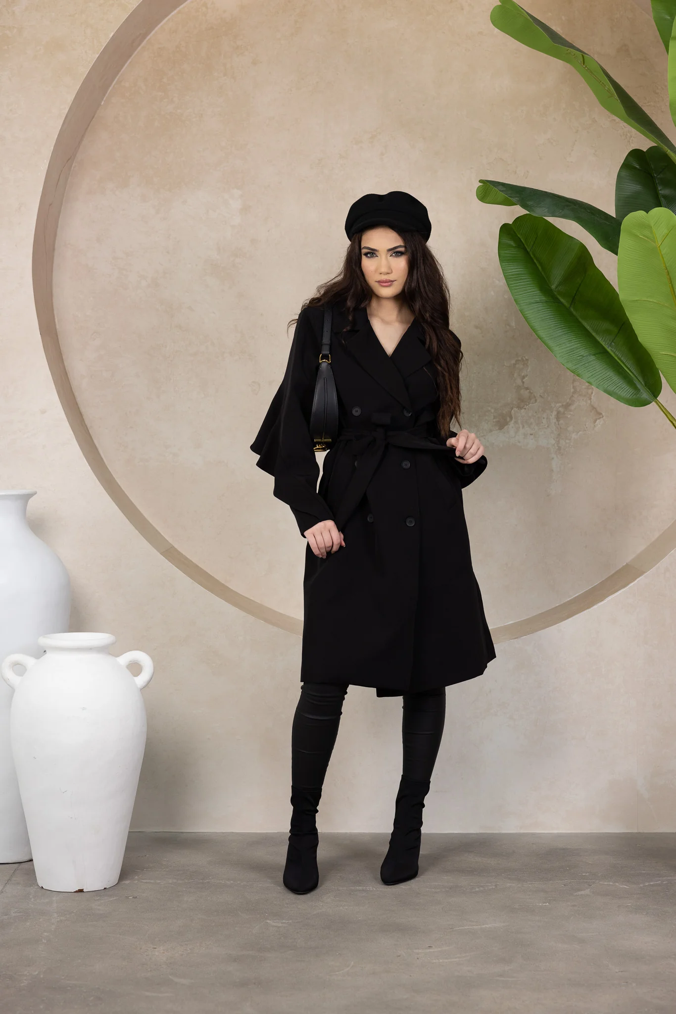 The Crescent Ruffle Back Trench Coat - Image 6