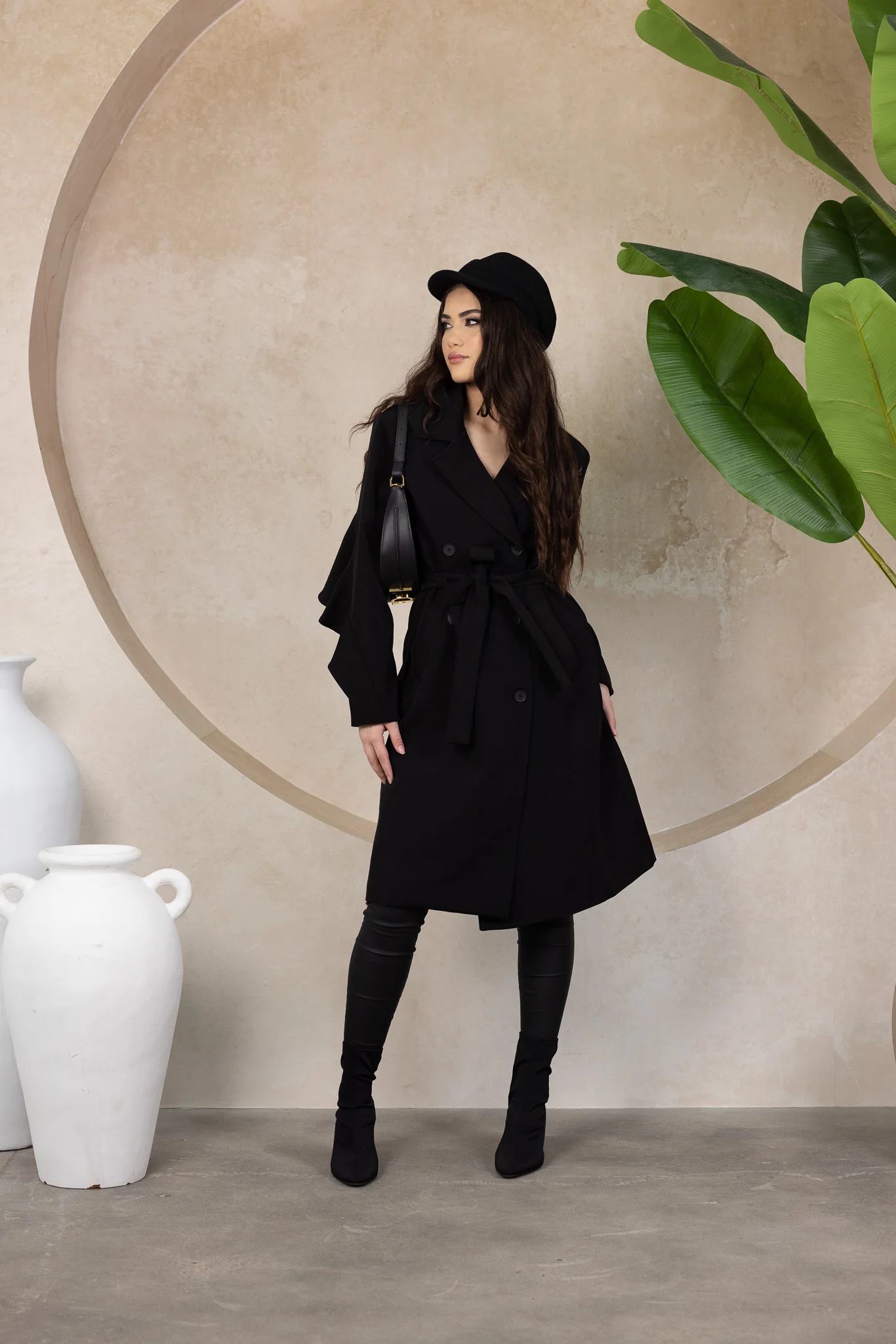 The Crescent Ruffle Back Trench Coat - Image 8