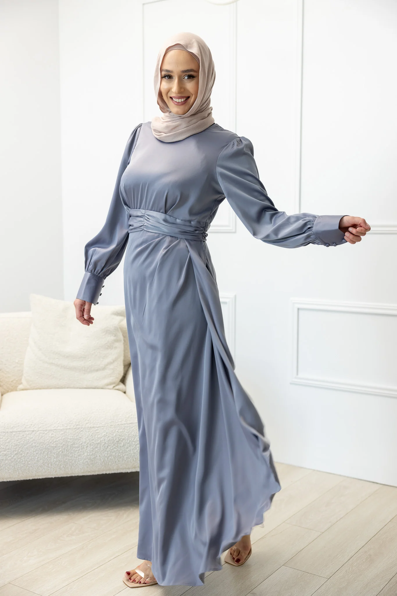 The Crescent Rune Satin Detailed Dress - Image 2