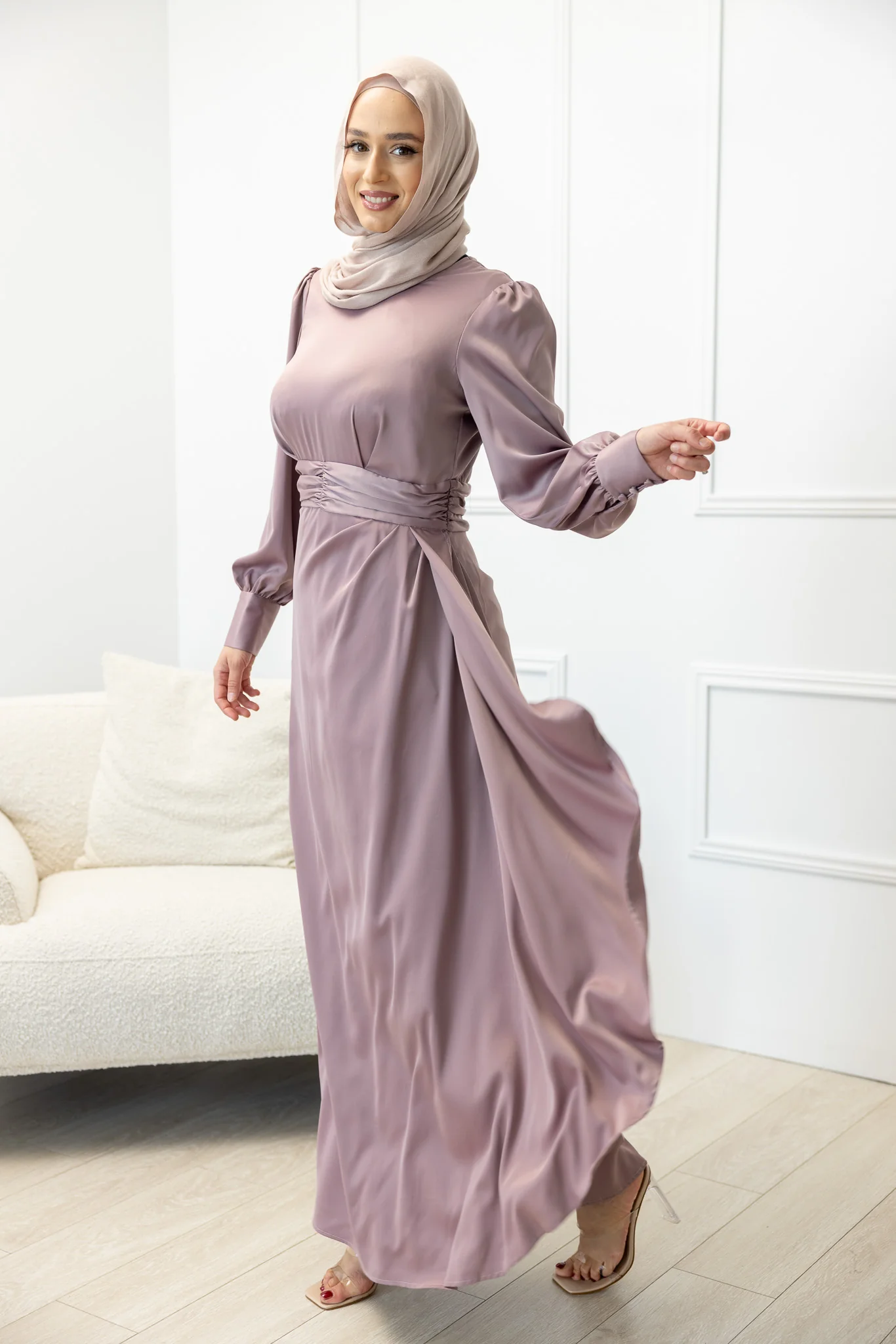The Crescent Rune Satin Detailed Dress - Image 6