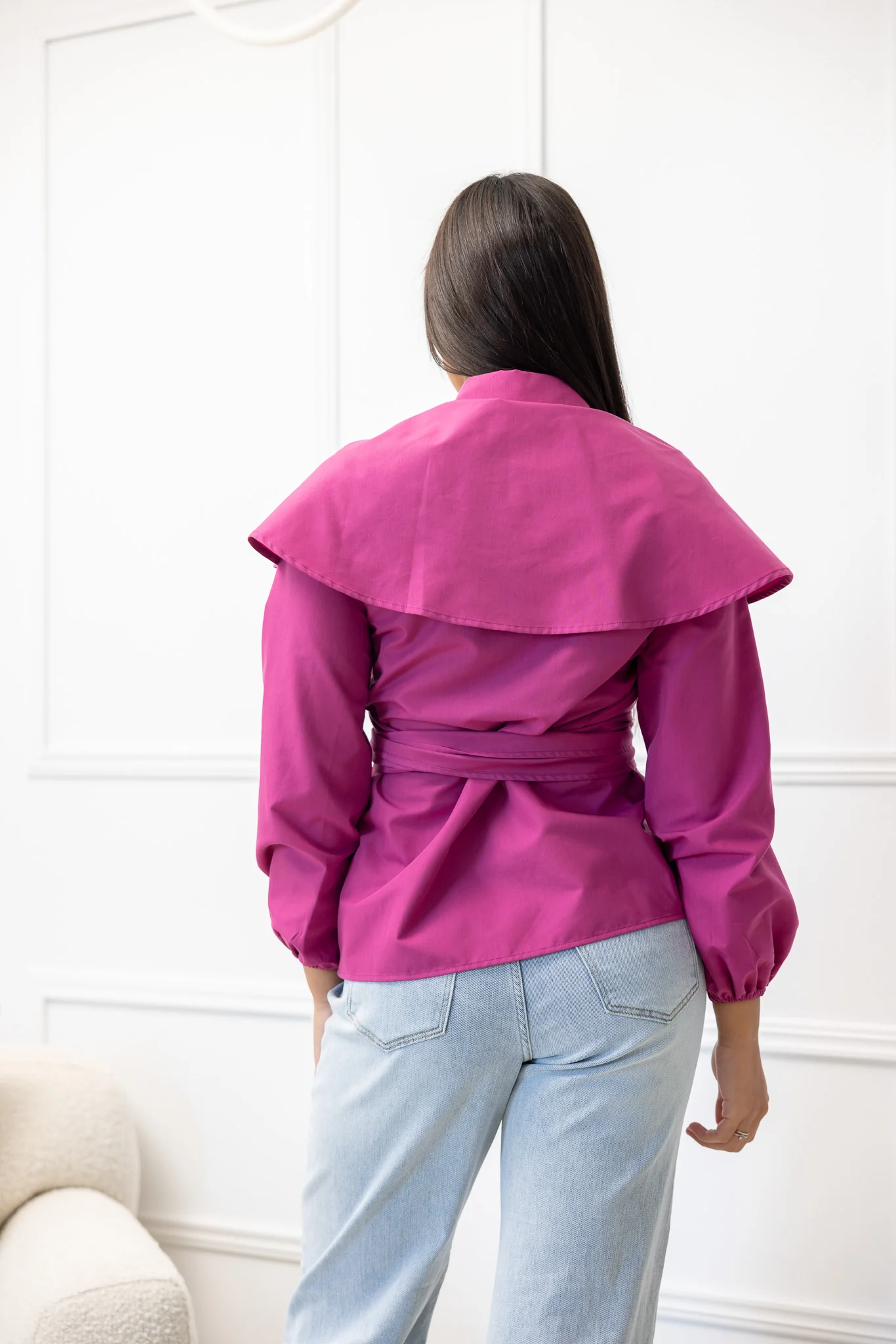 The Crescent Sakura Wrap Detailed Shirt - Image 13