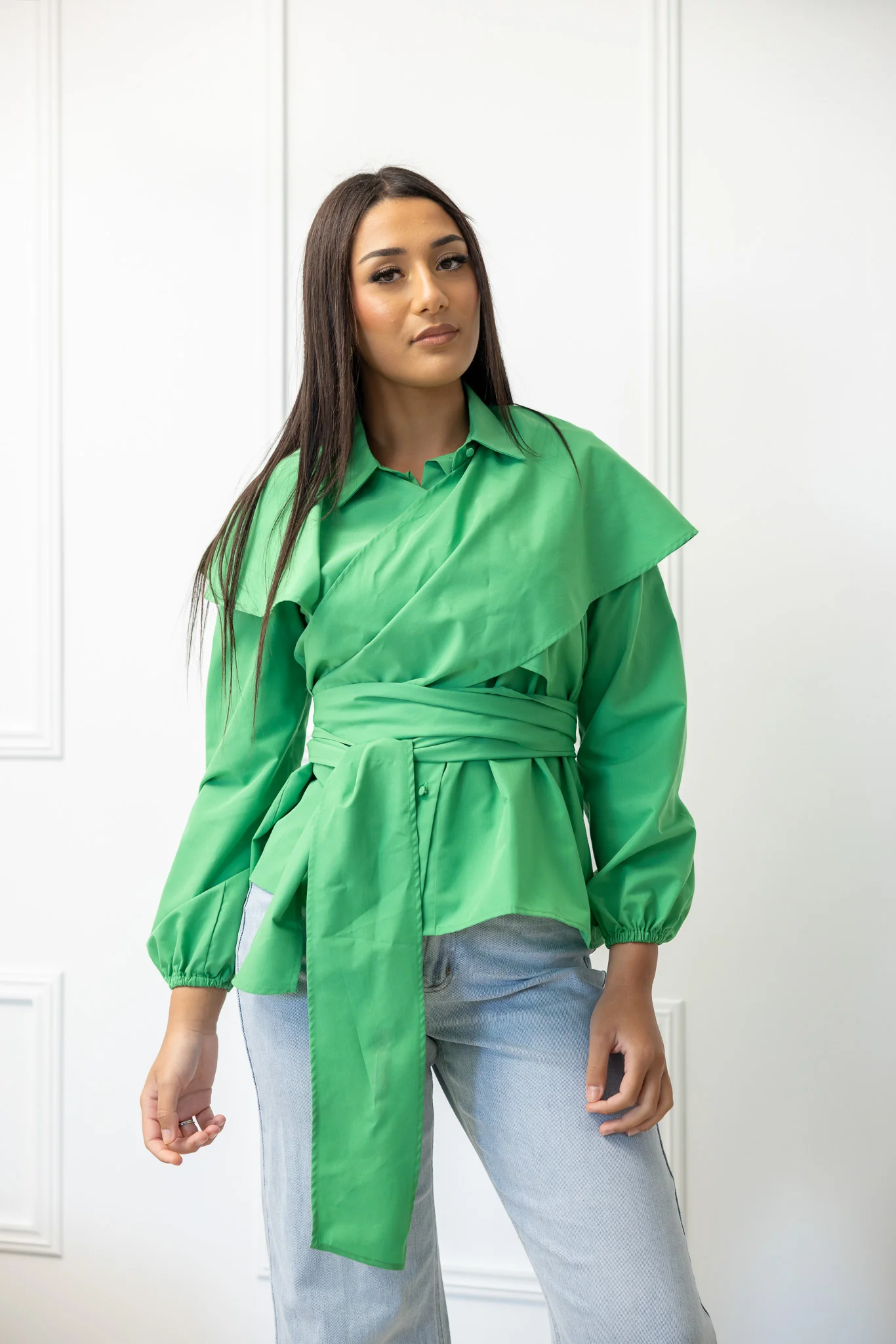 The Crescent Sakura Wrap Detailed Shirt - Image 4