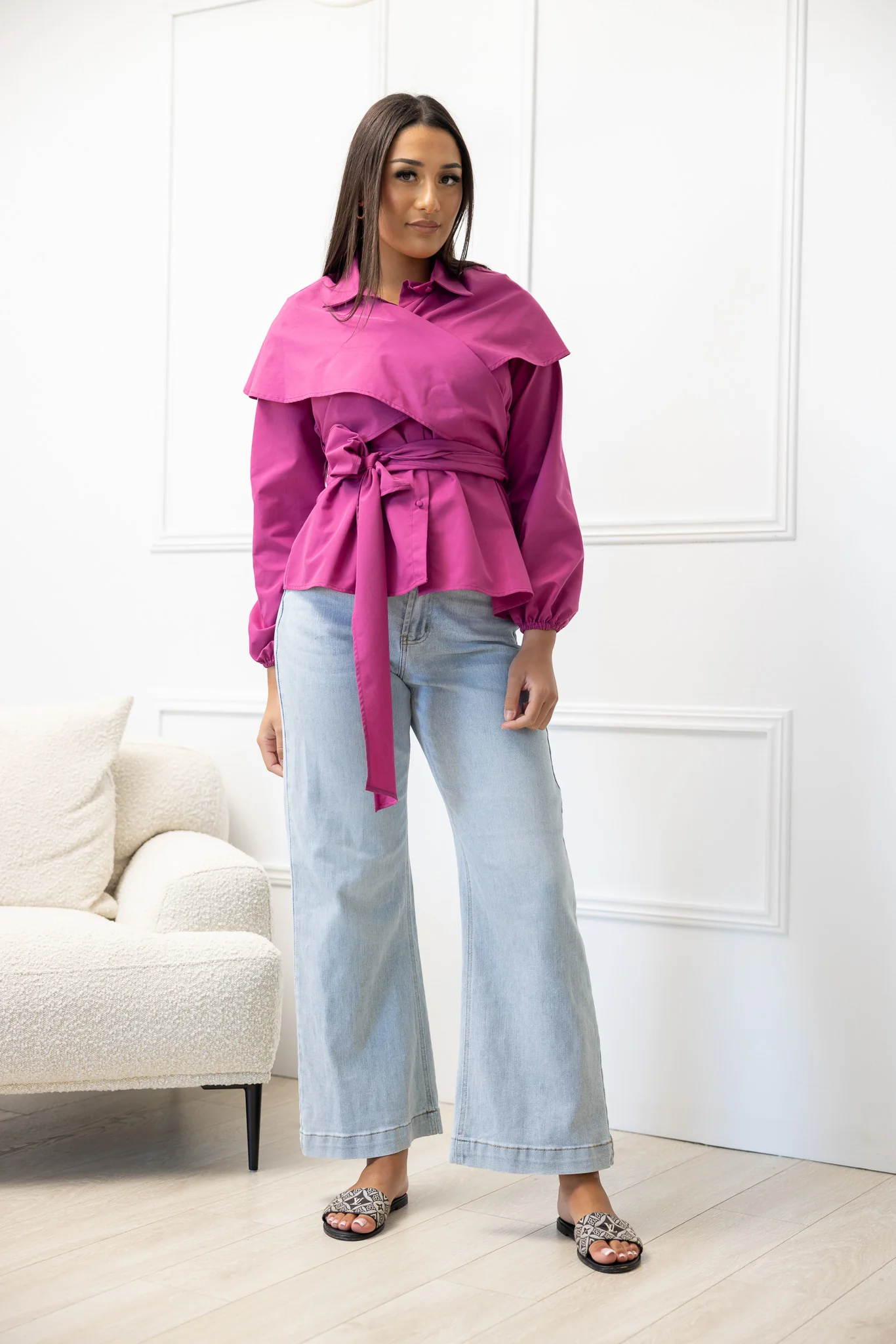 The Crescent Sakura Wrap Detailed Shirt - Image 7