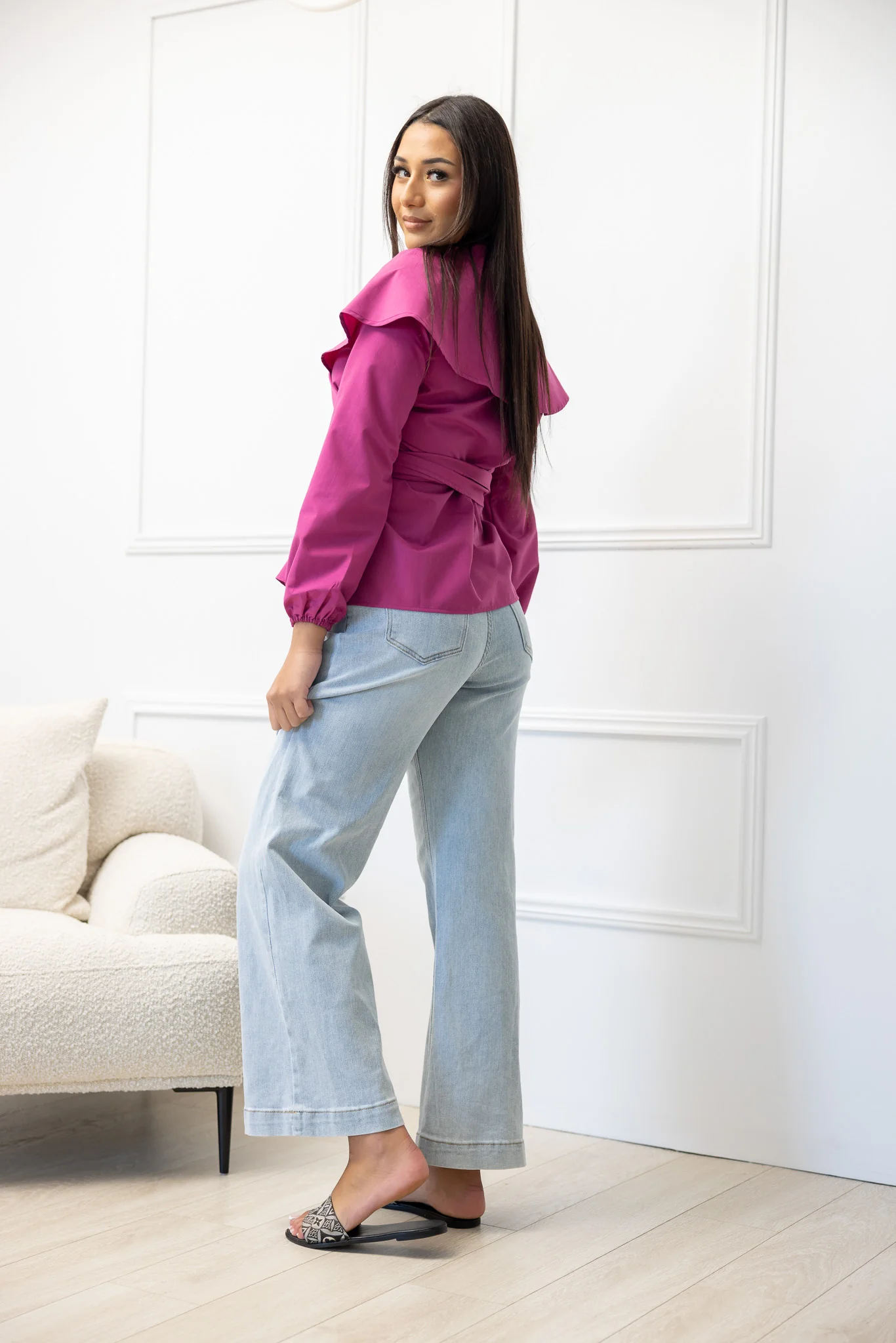 The Crescent Sakura Wrap Detailed Shirt - Image 9