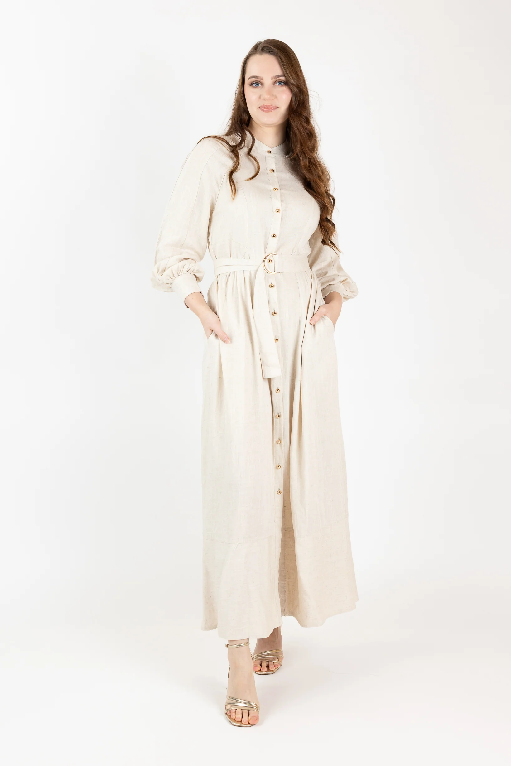 The Grand Adella Linen Maxi Dress - Image 14