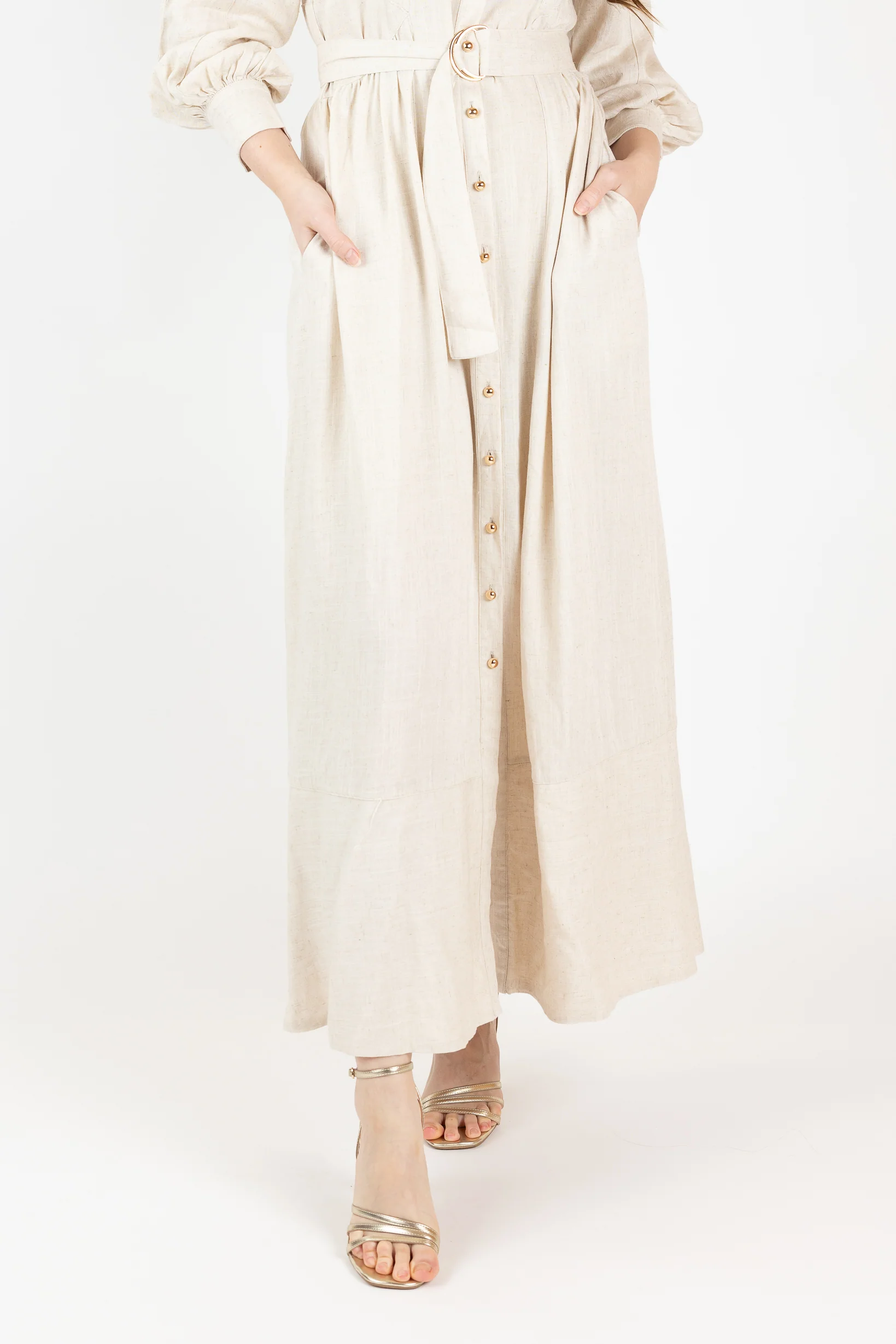 The Grand Adella Linen Maxi Dress - Image 18
