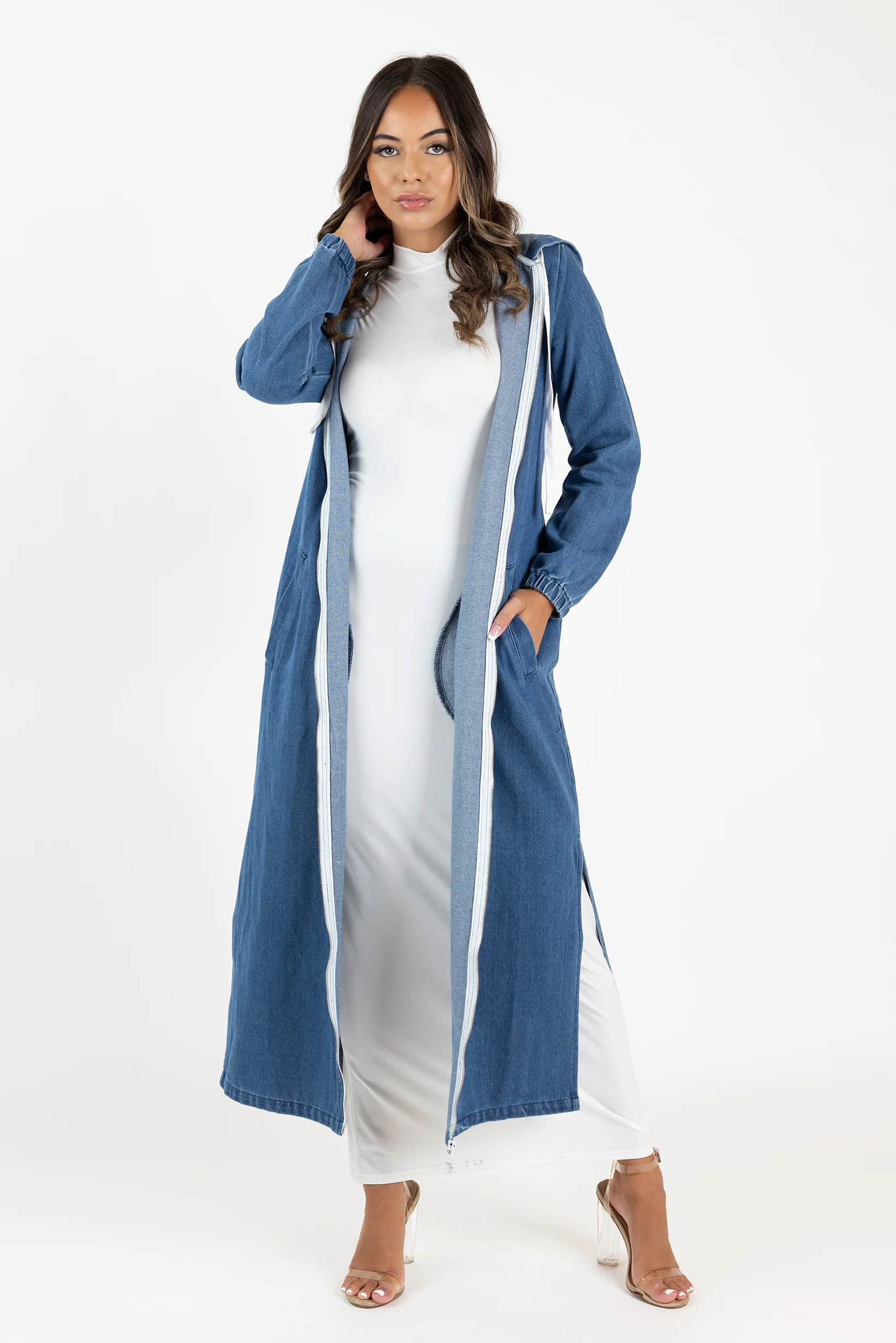 The Grand Denim Zip Trench - Image 6