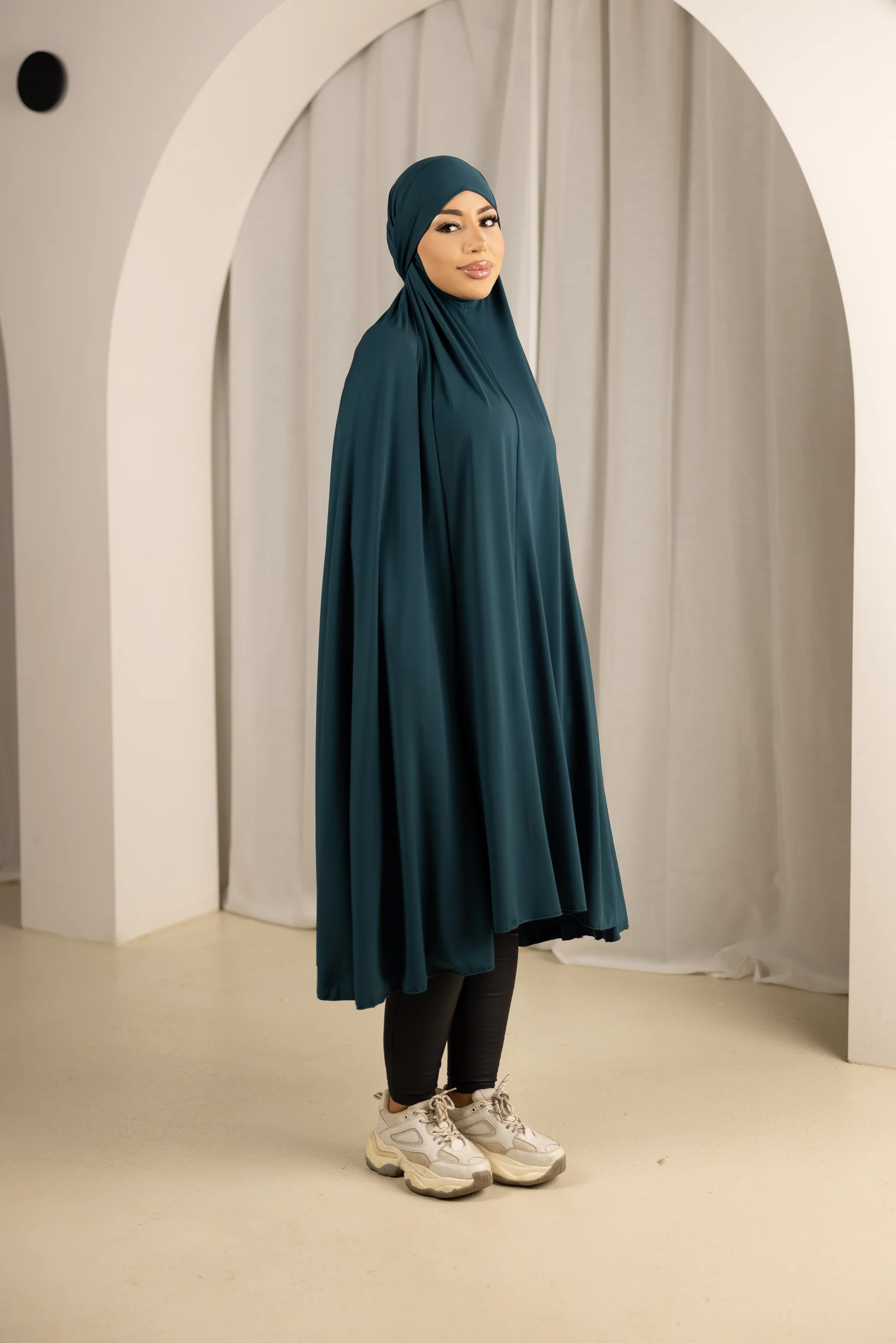 Tie Back Jilbab No Sleeves - Shades of Blue - Image 5