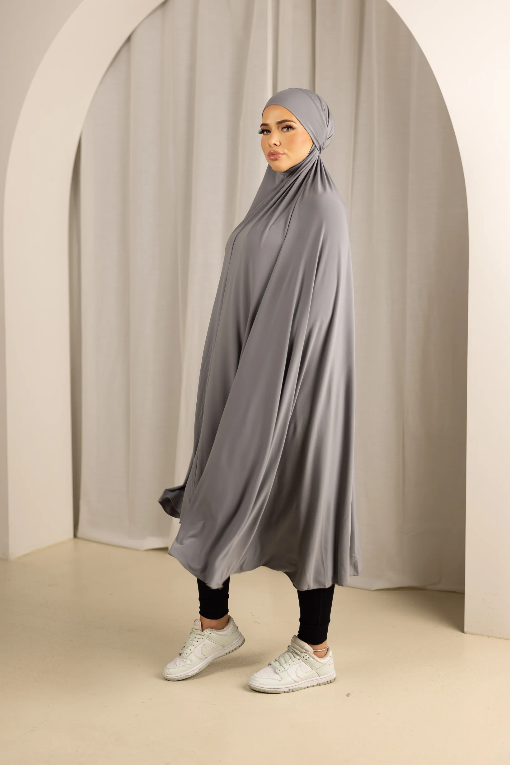 Tie Back Jilbab No Sleeves - Shades of Grey
