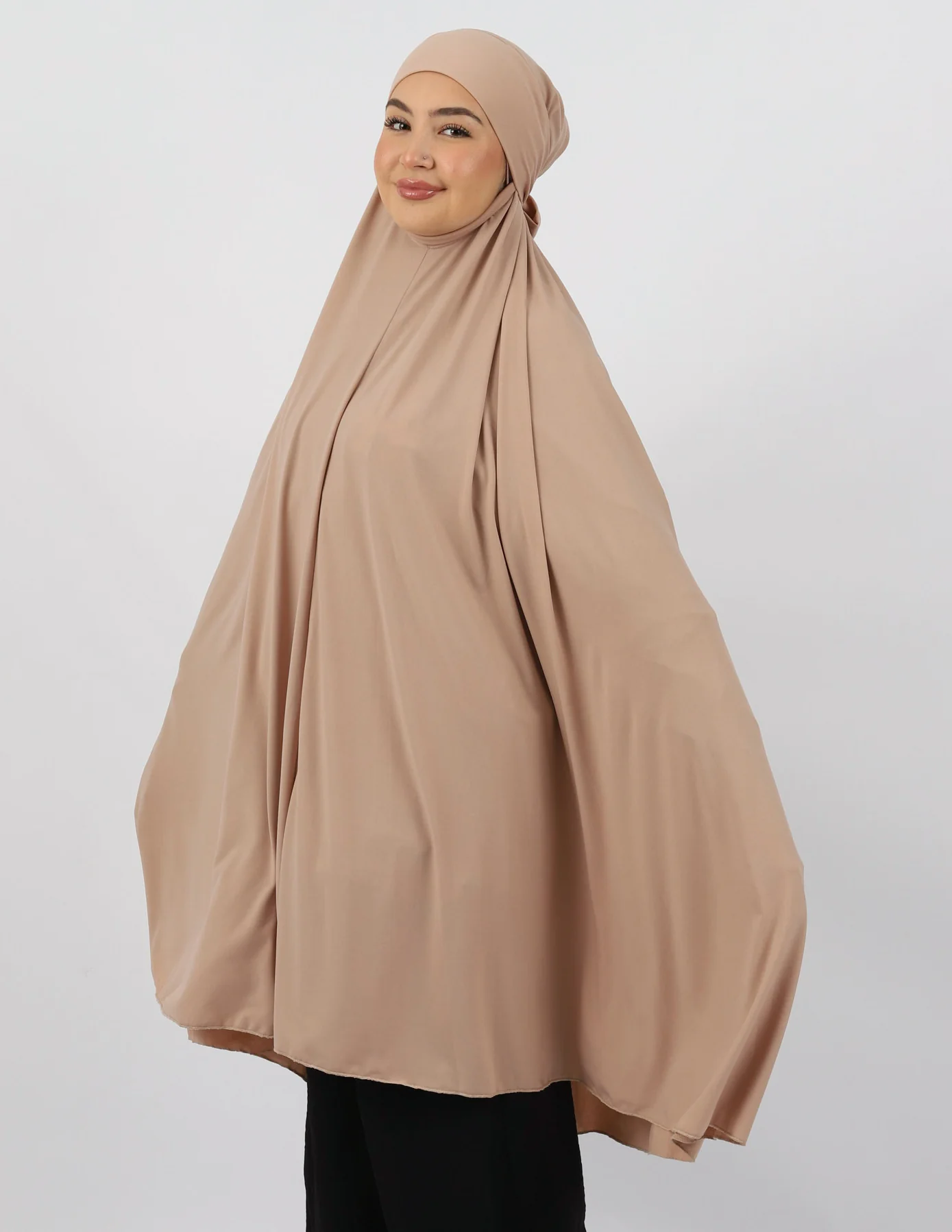 Tie Back Jilbab No Sleeves - Shades of Nude - Image 11