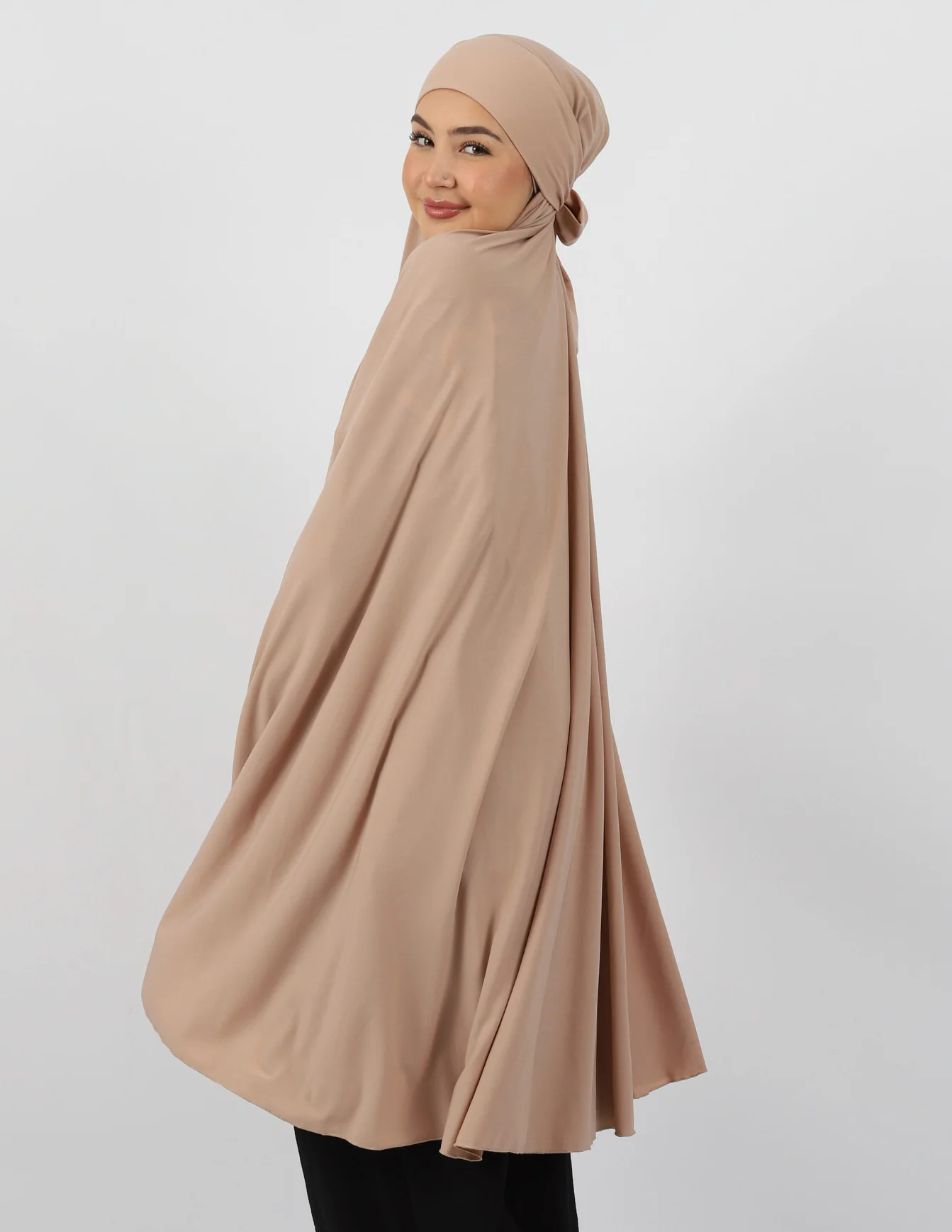 Tie Back Jilbab No Sleeves - Shades of Nude - Image 12
