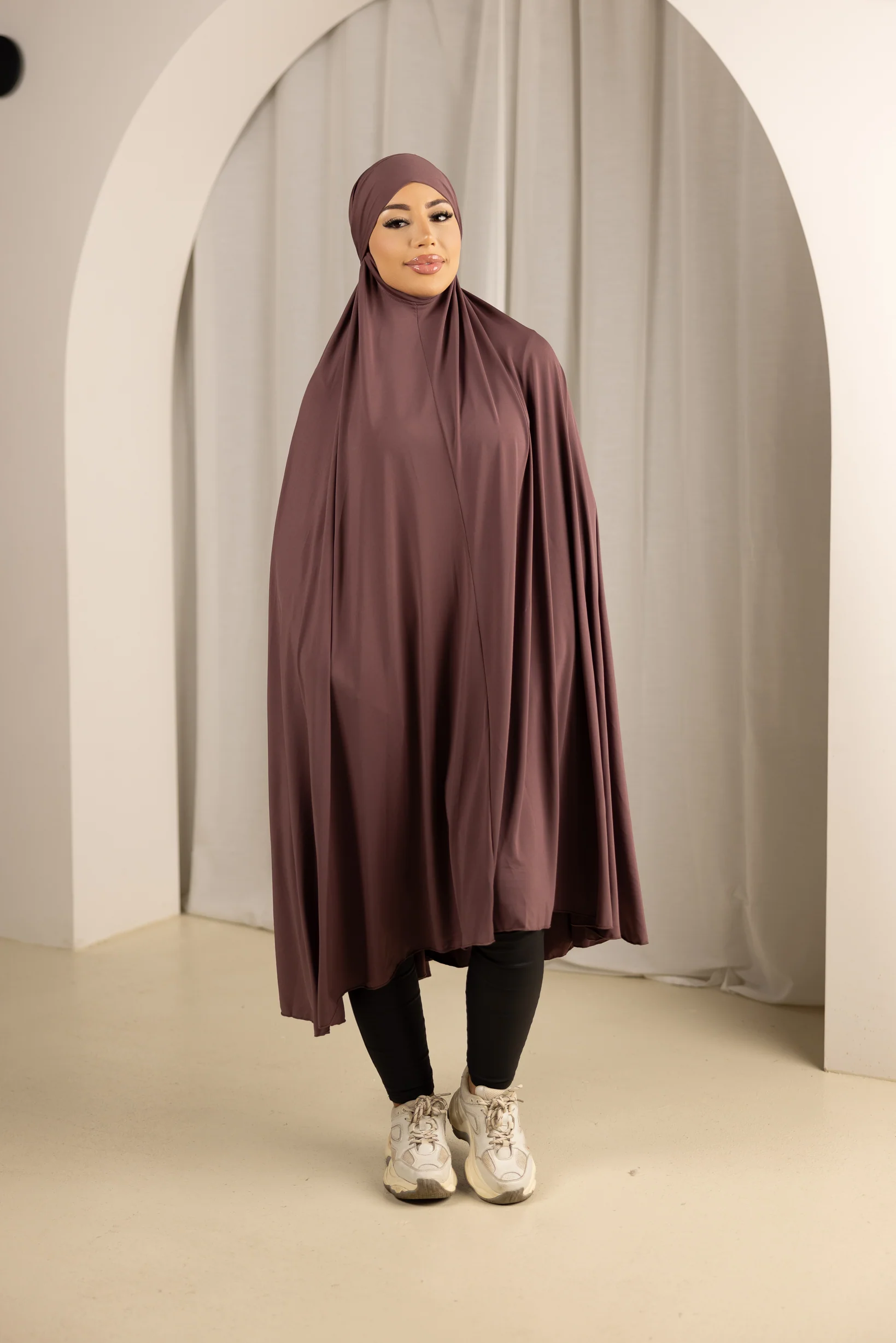 Tie Back Jilbab No Sleeves - Shades of Purple - Image 3