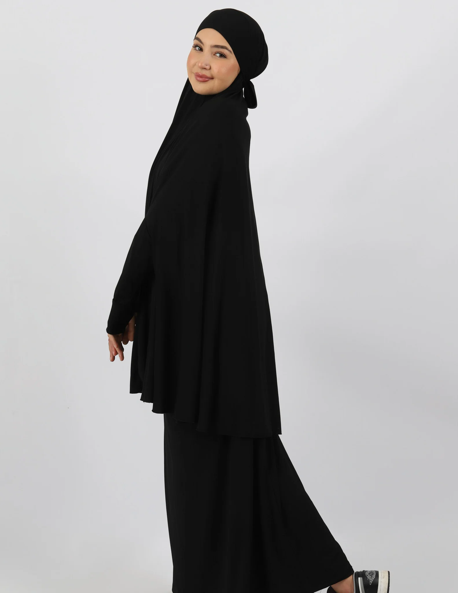 Tie Back Jilbab Prayer Set Sleeves - Dark Shades - Image 37