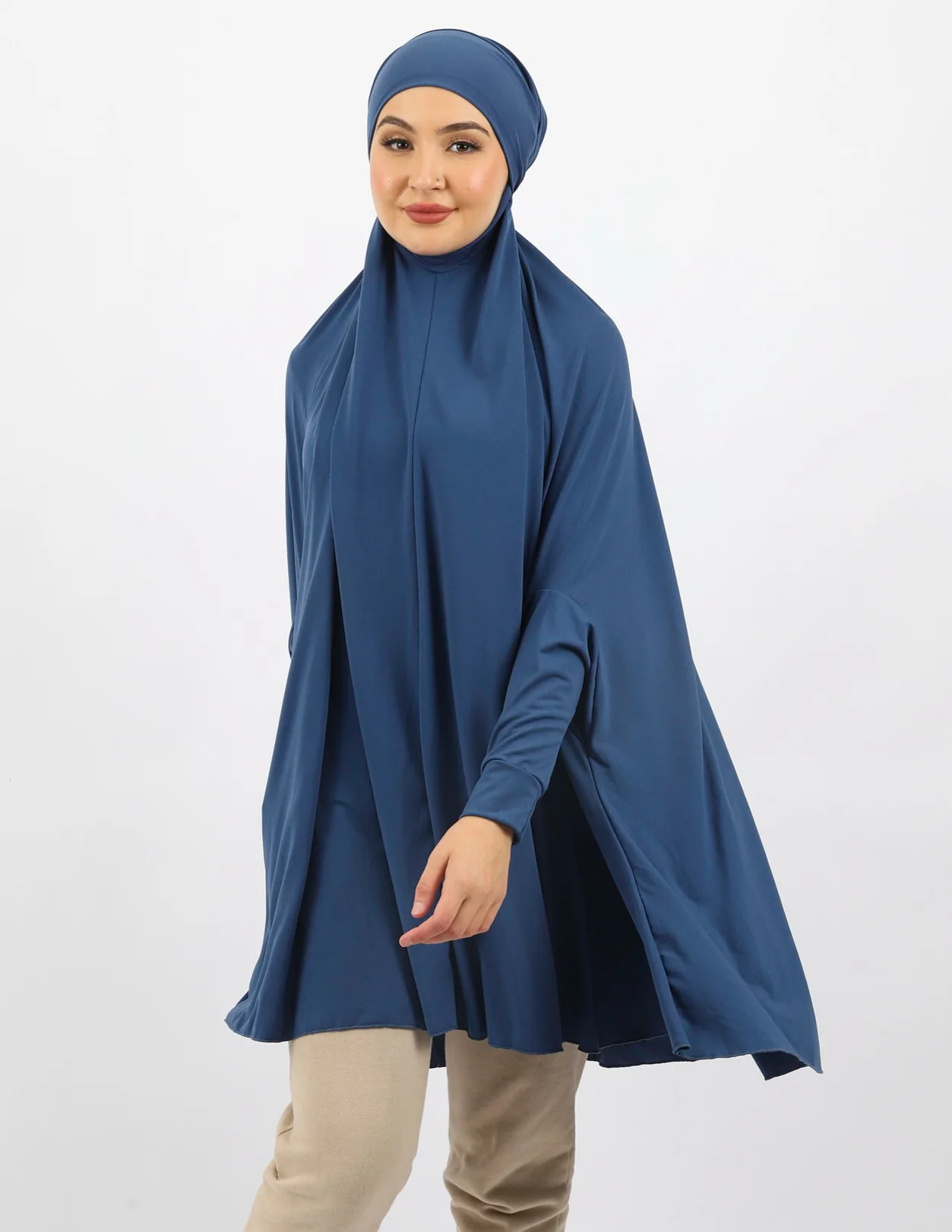 Tie Back Jilbab Sleeves - Shades of Blue - Image 13