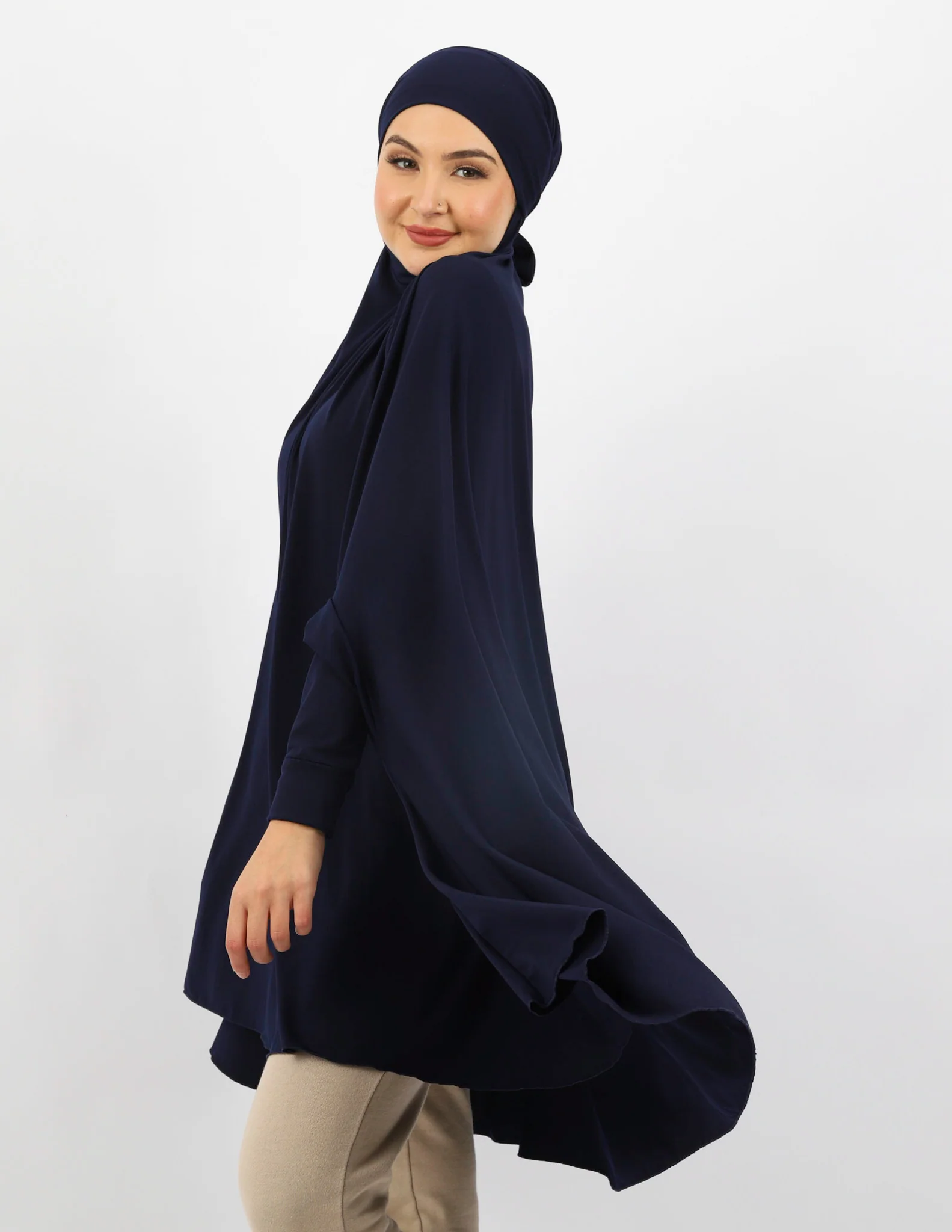 Tie Back Jilbab Sleeves - Shades of Blue - Image 20