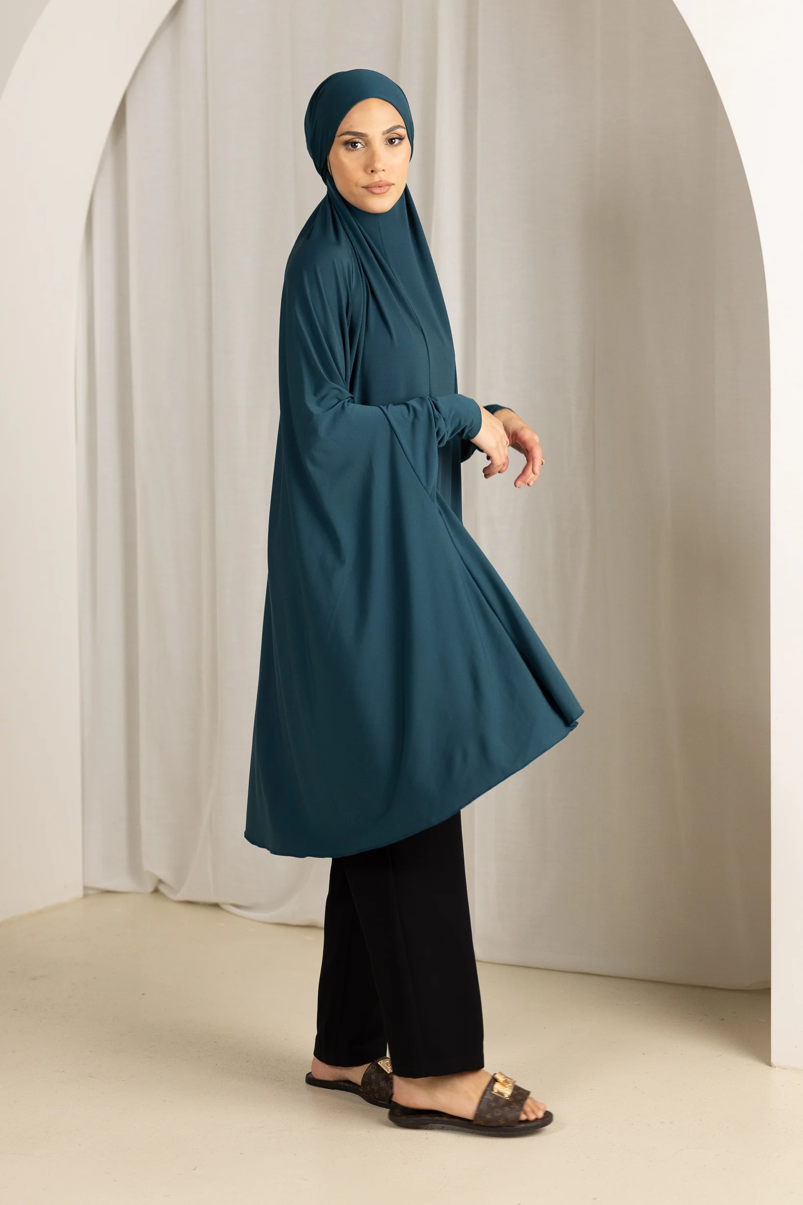 Tie Back Jilbab Sleeves - Shades of Blue - Image 6