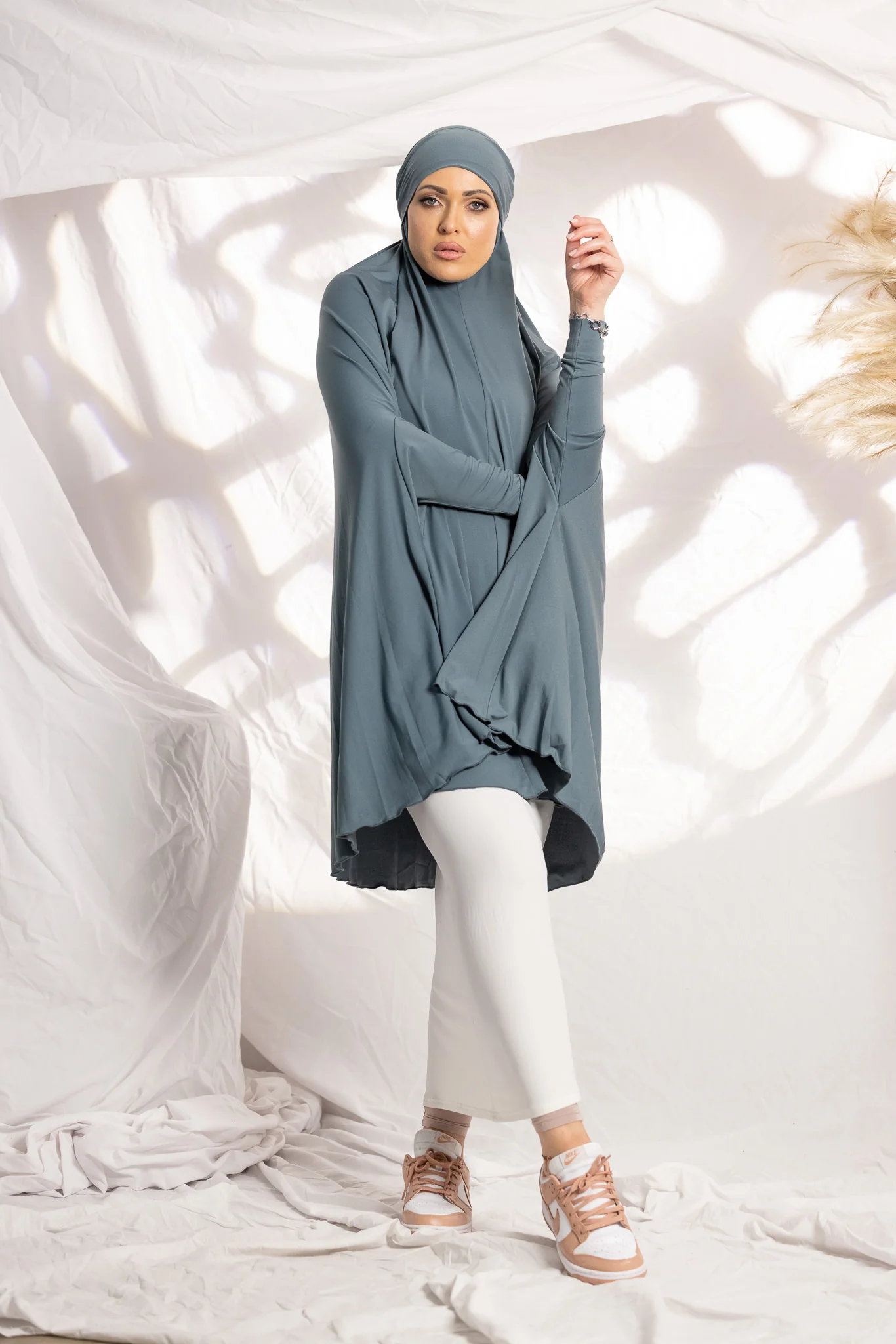 Tie Back Jilbab Sleeves - Shades of Blue - Image 7