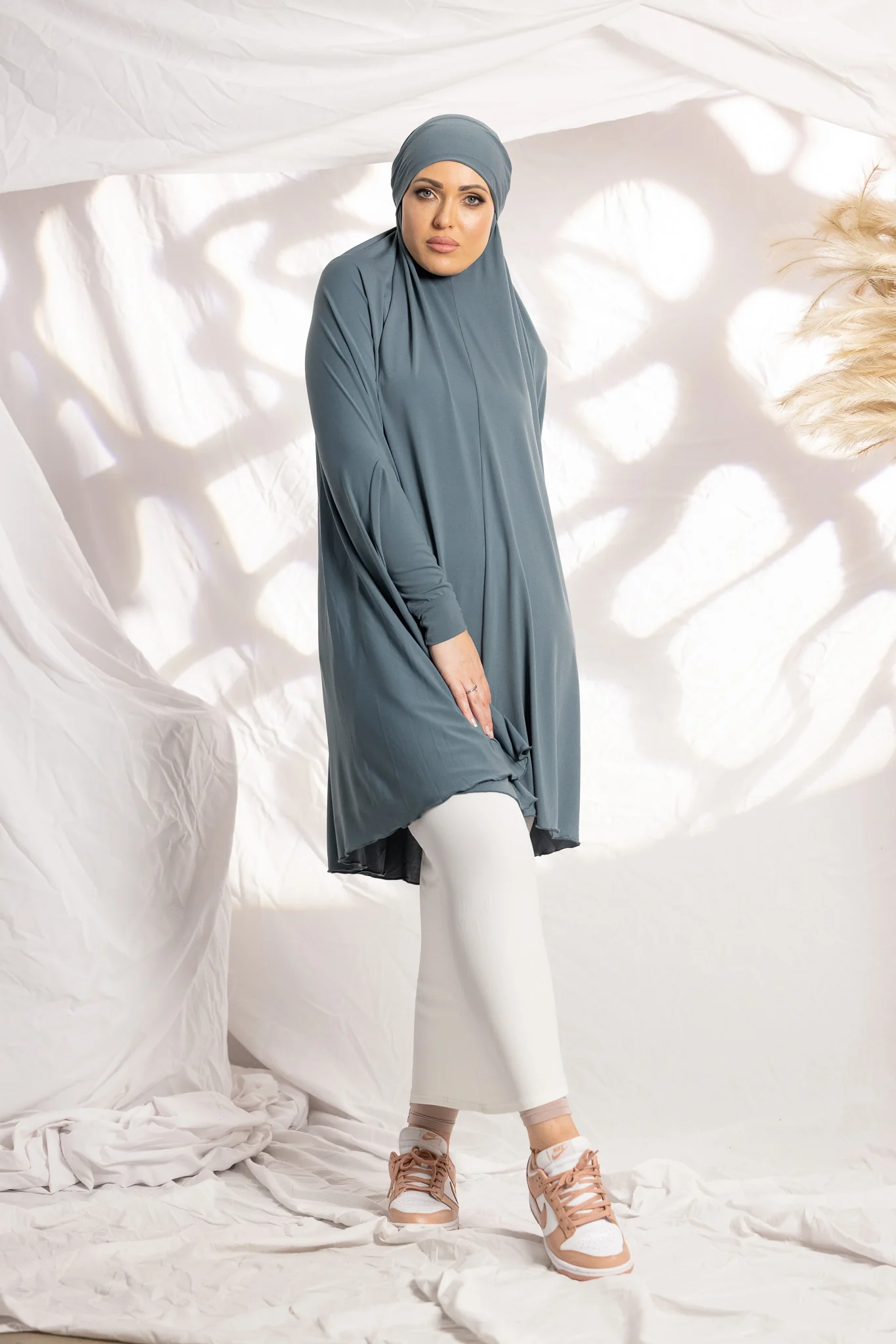 Tie Back Jilbab Sleeves - Shades of Blue - Image 8