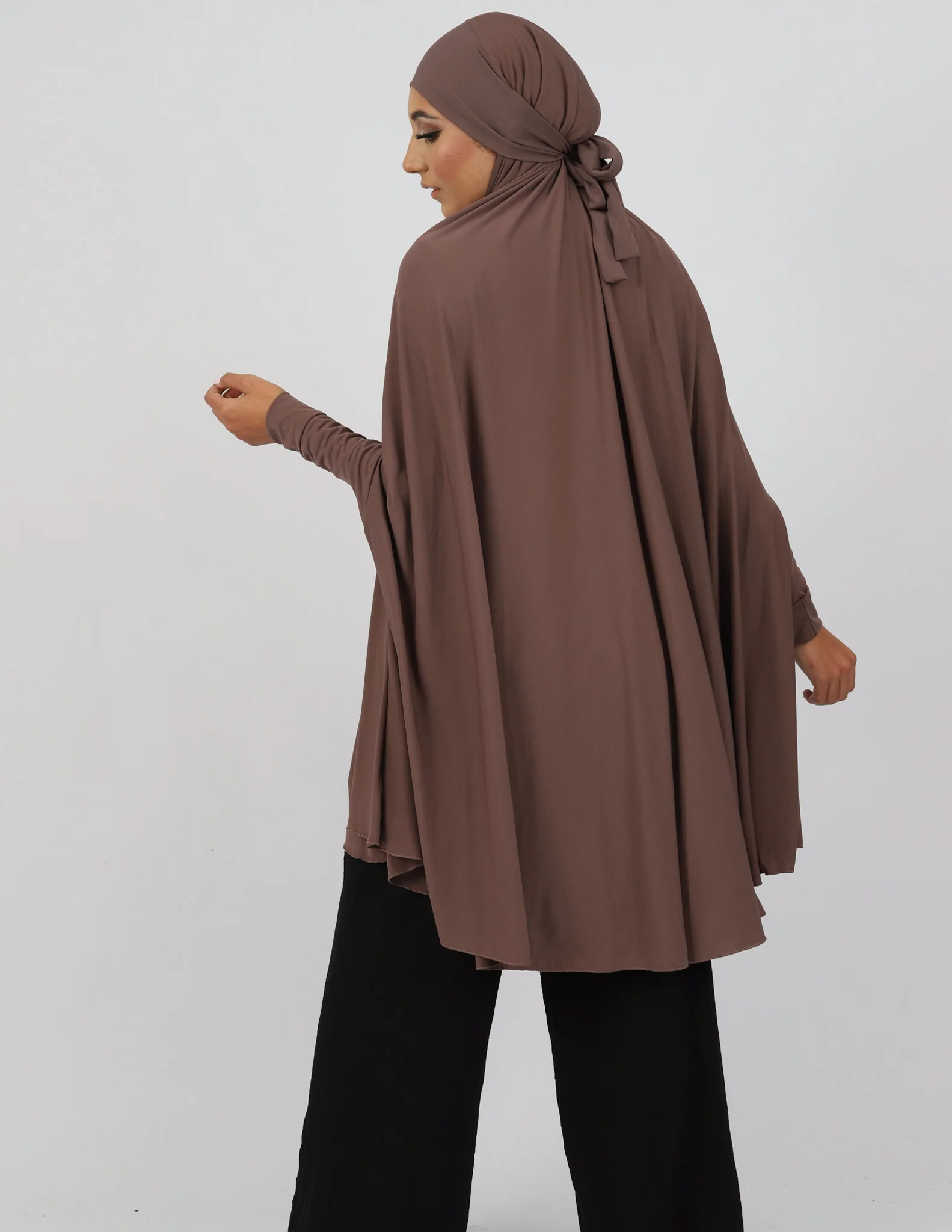 Tie Back Jilbab Sleeves - Shades of Brown - Image 13