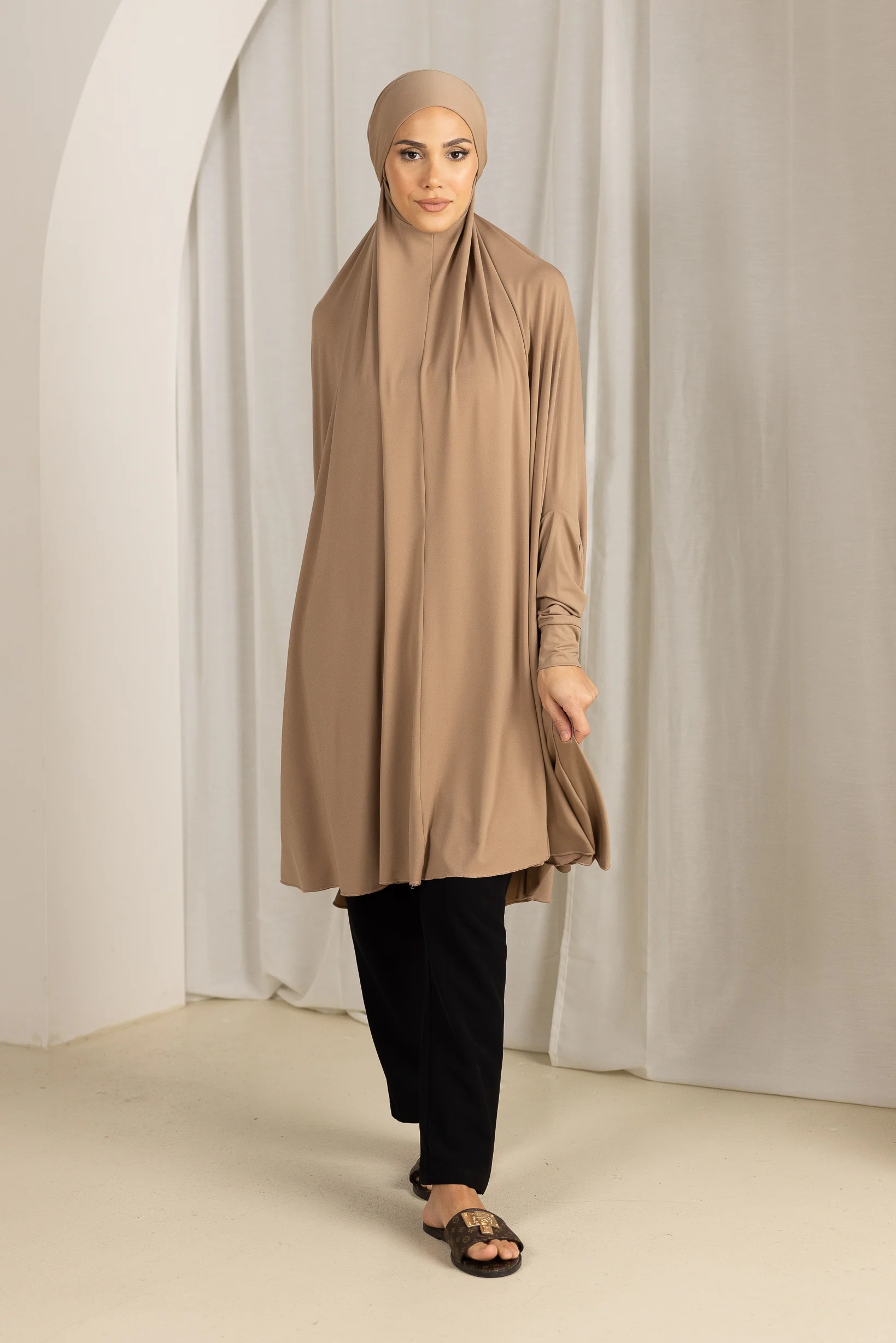 Tie Back Jilbab Sleeves - Shades of Brown - Image 5