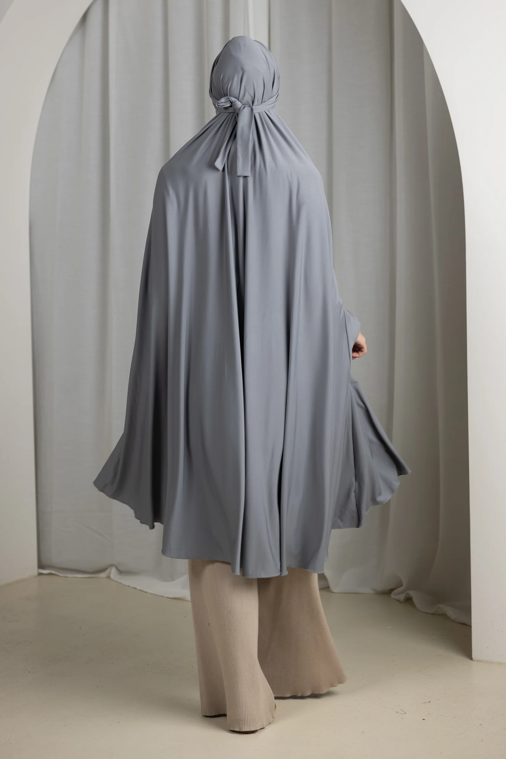 Tie Back Jilbab Sleeves - Shades of Grey - Image 4