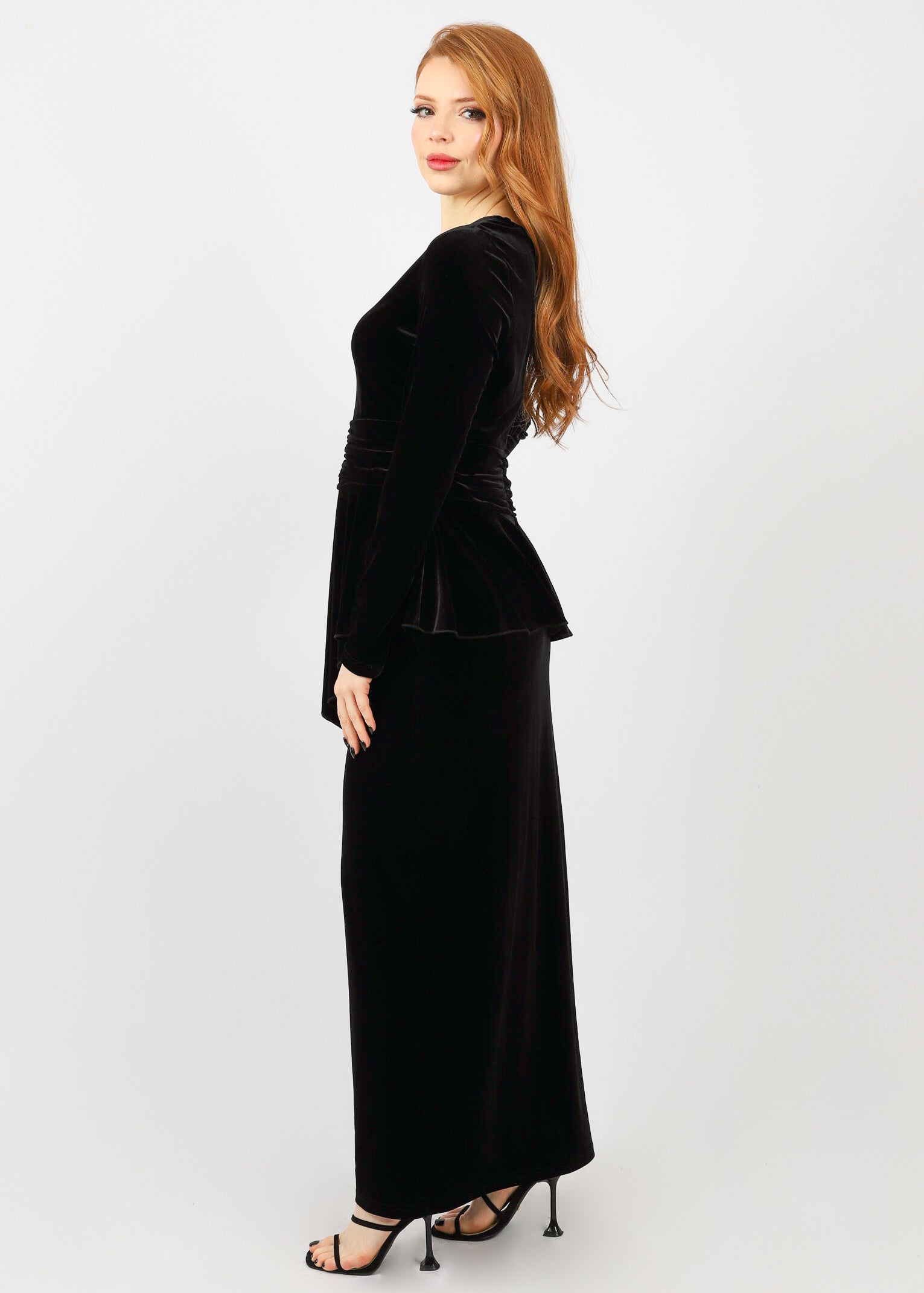 Velvet Peplum Two Pc Set - Image 6