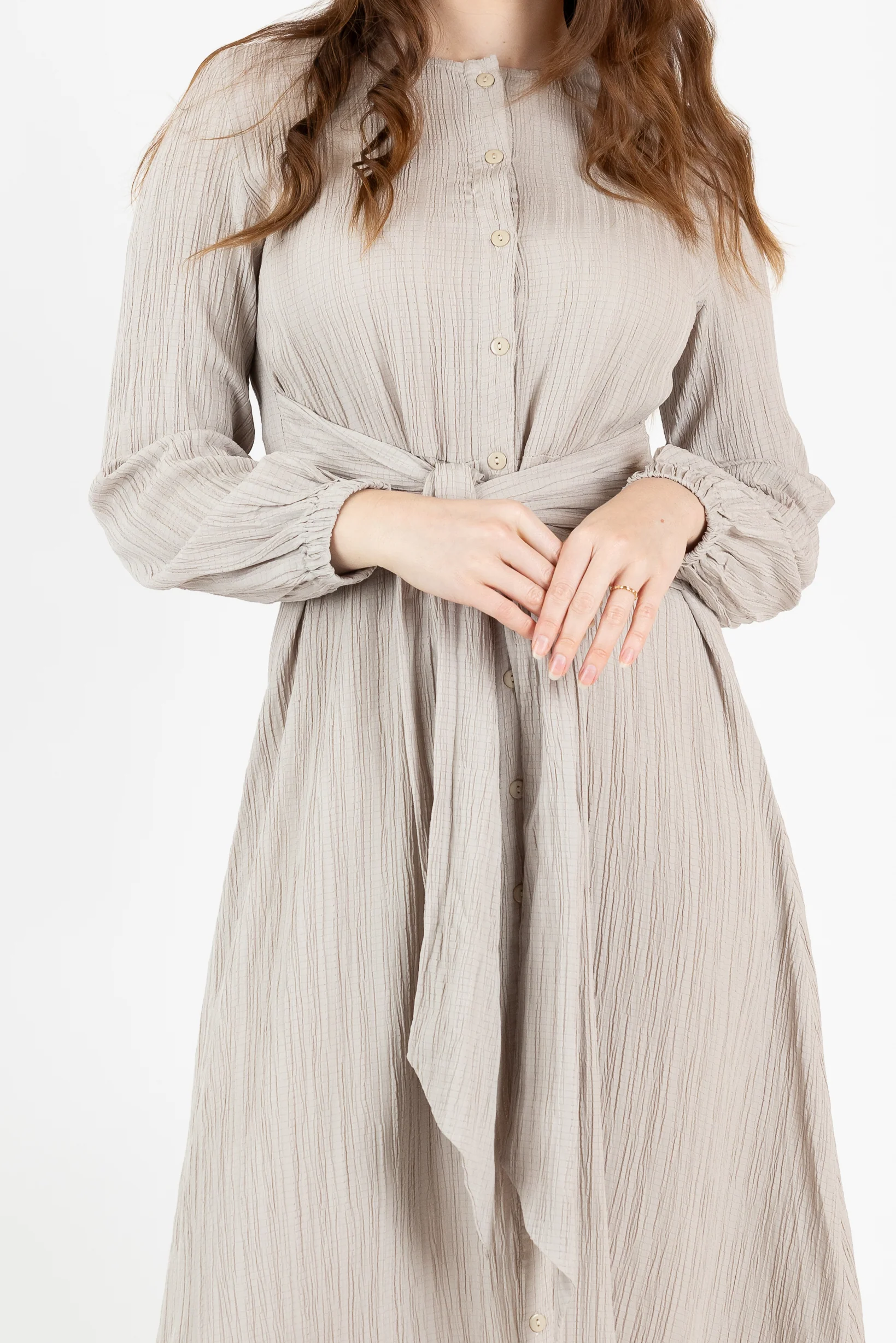 Waist Tie Button Up Dress - Image 12