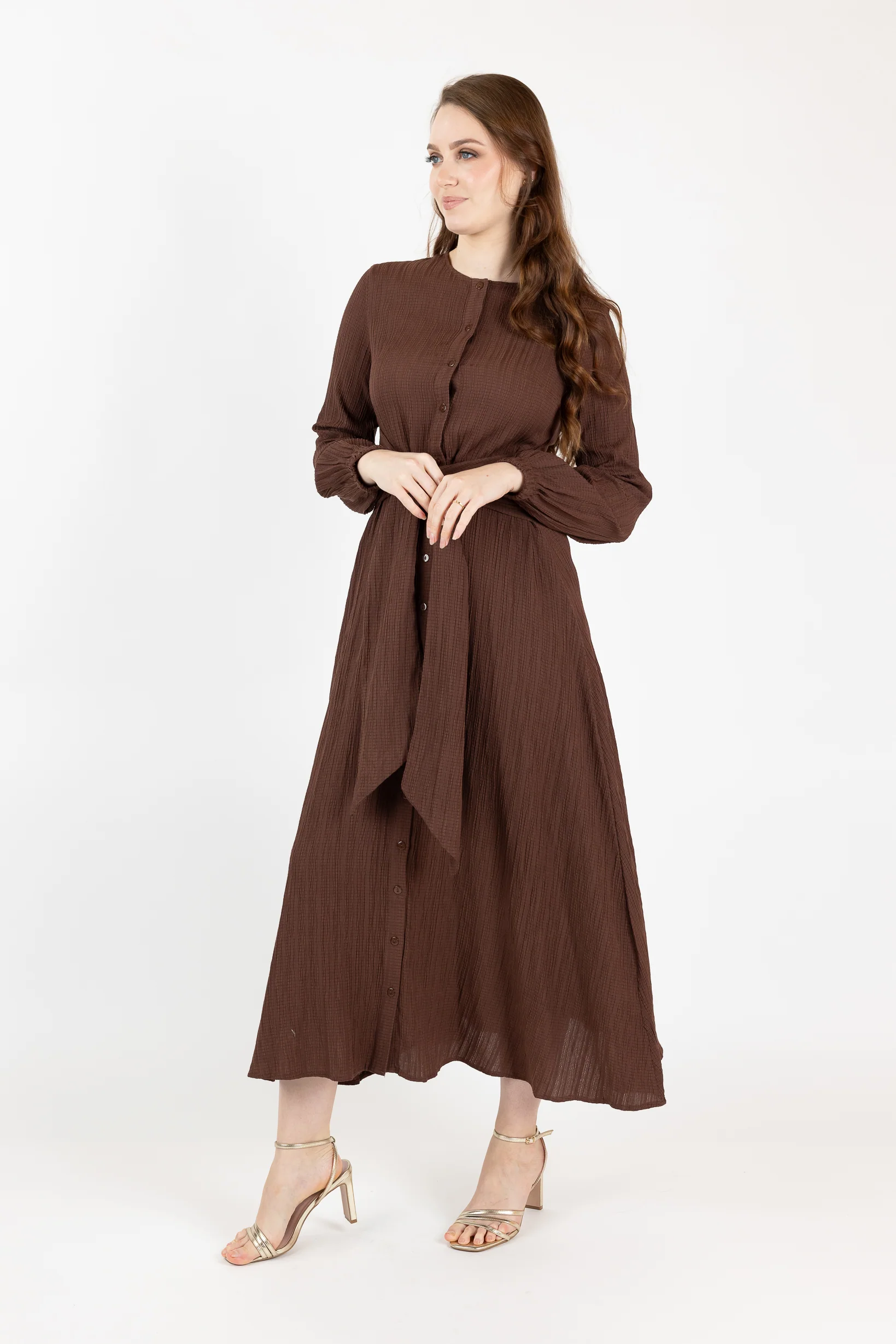 Waist Tie Button Up Dress - Image 14