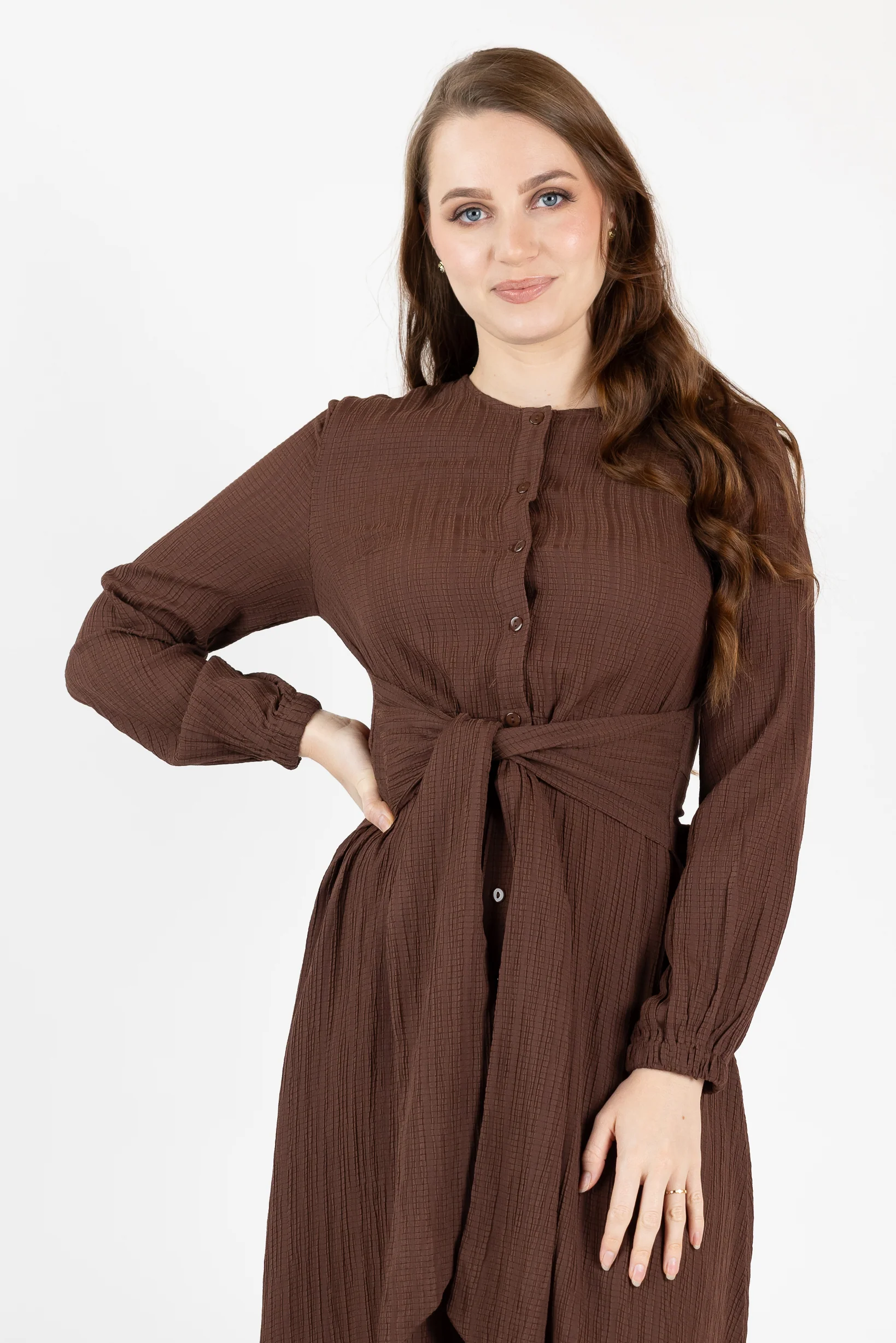 Waist Tie Button Up Dress - Image 16