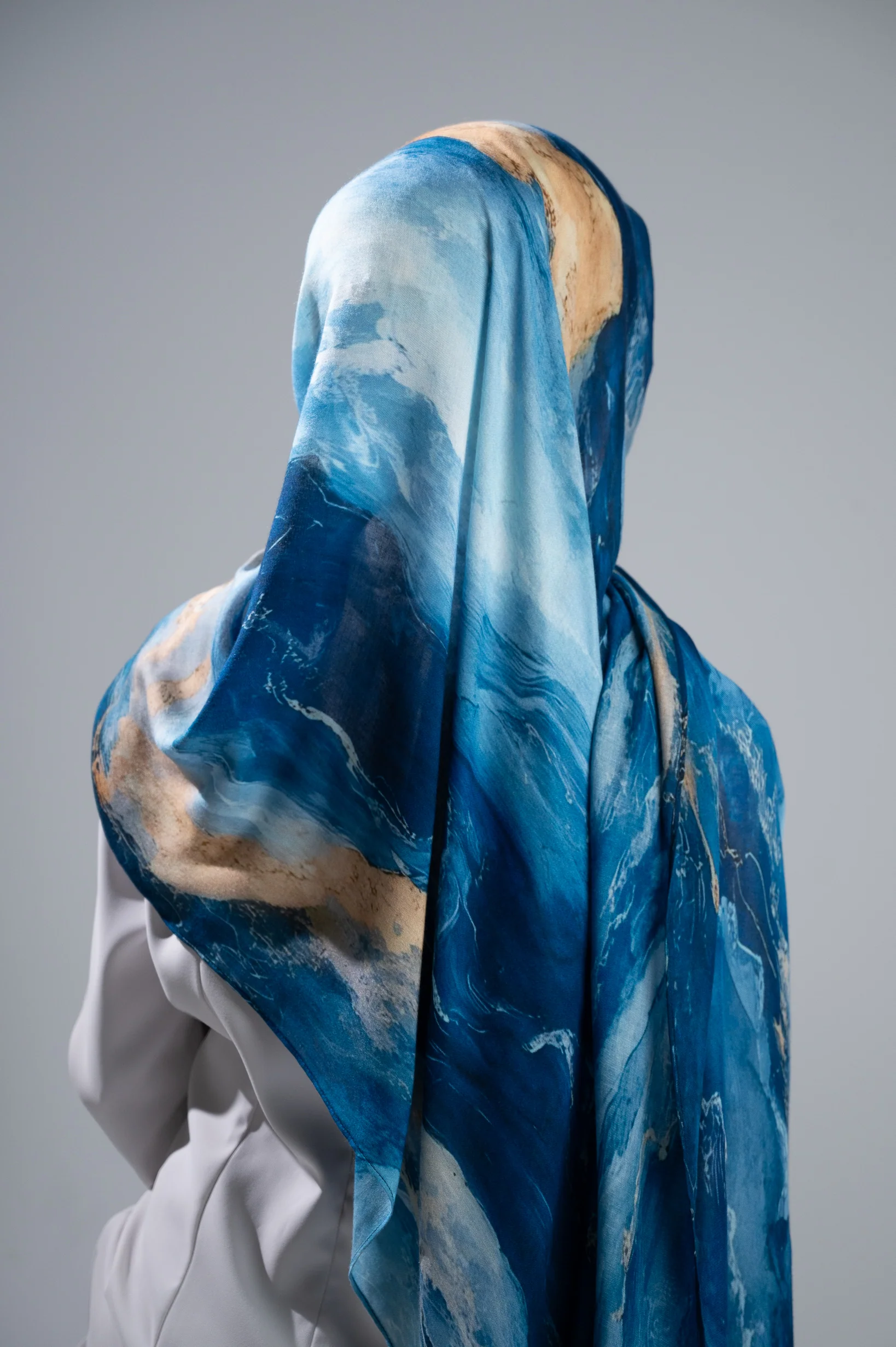 Watermark Modal Shawls - Shades of Dark Blue - Image 2