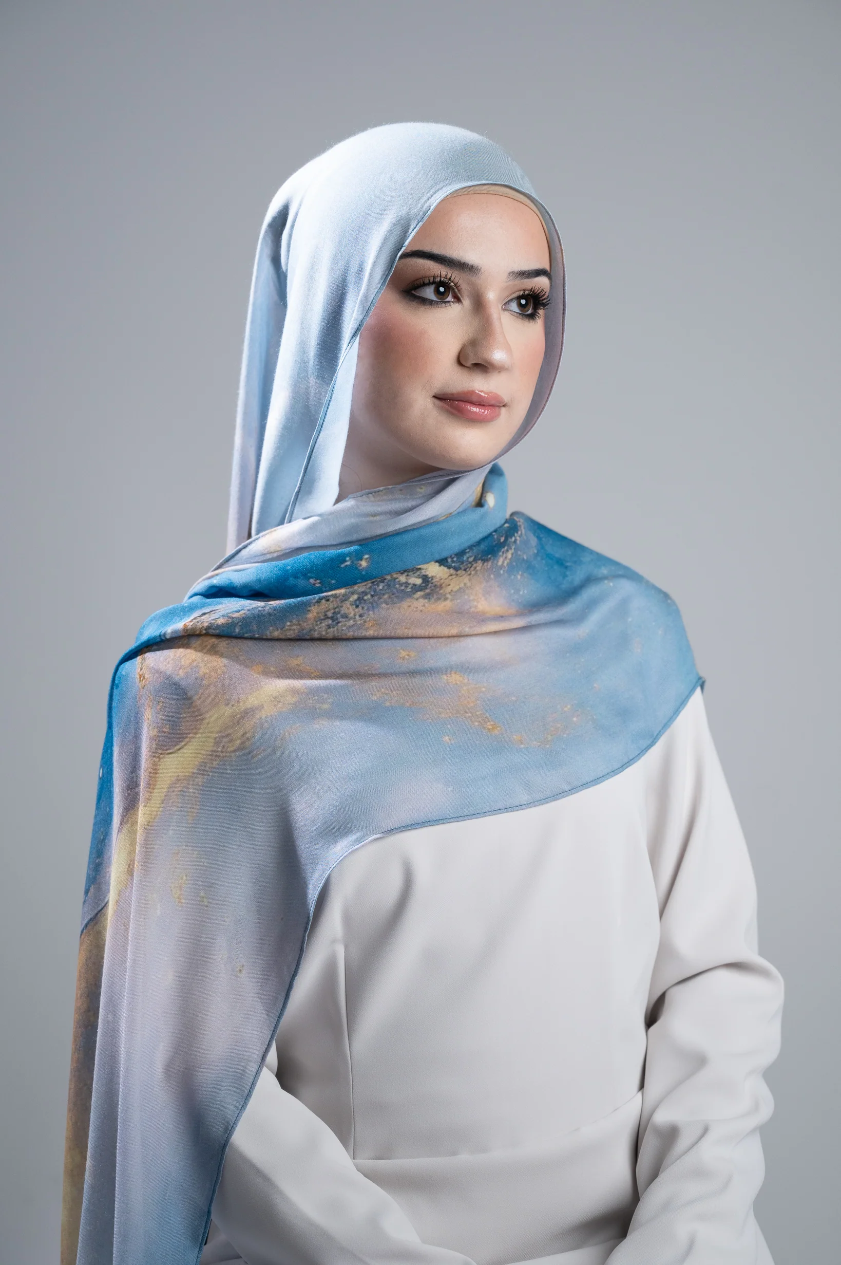 Watermark Modal Shawls - Shades of Dark Blue - Image 3