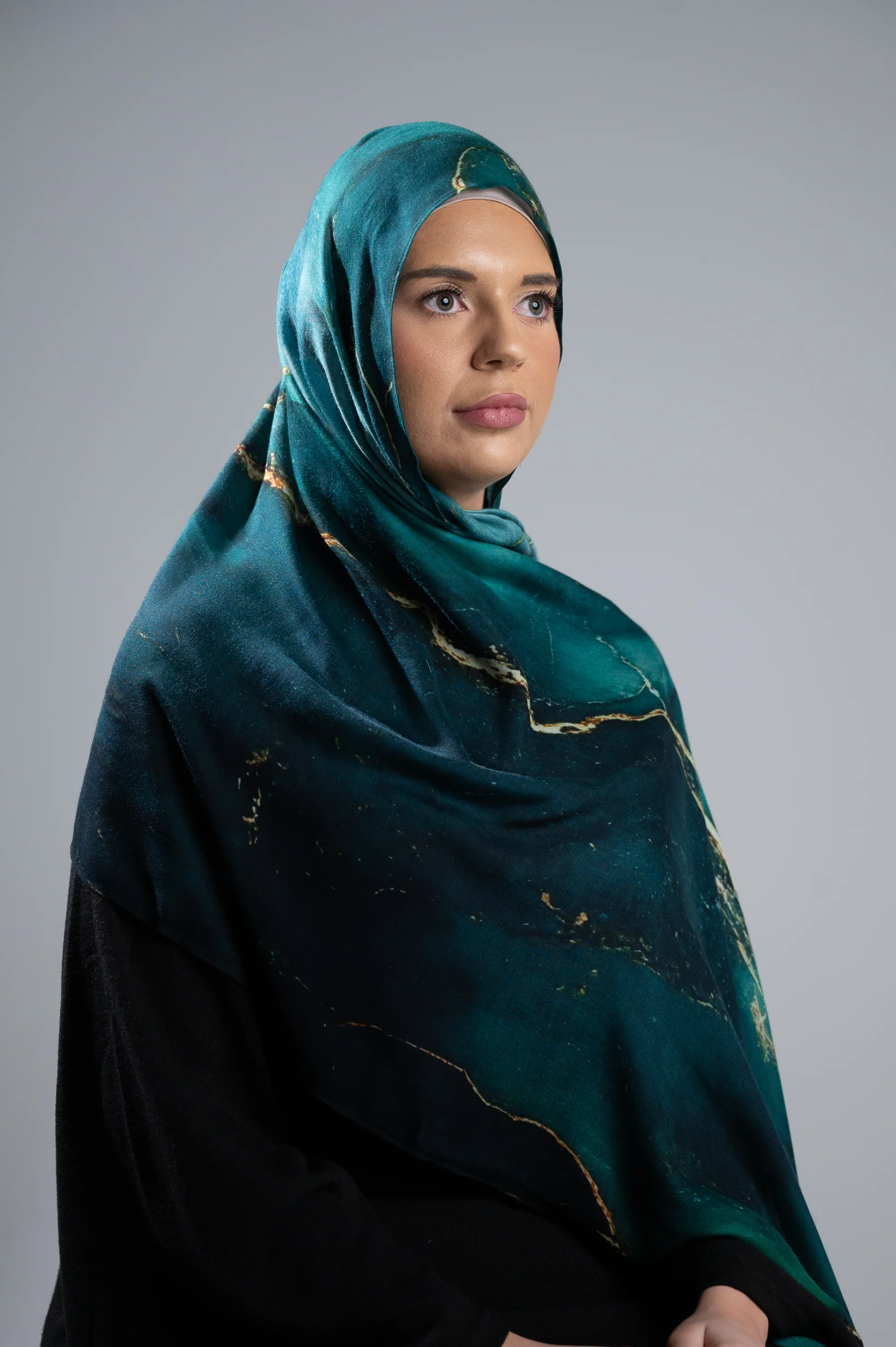 Watermark Modal Shawls - Shades of Dark Green