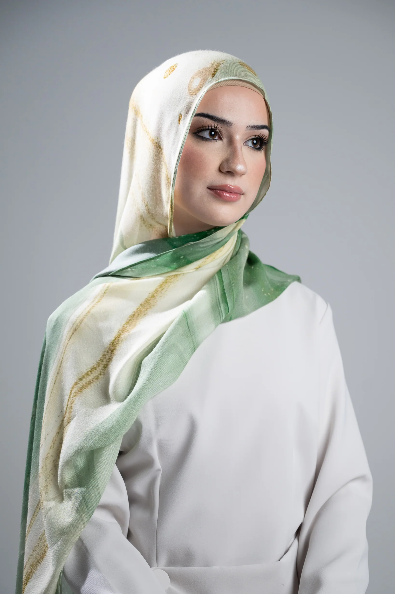 Watermark Modal Shawls - Shades of Dark Green - Image 3