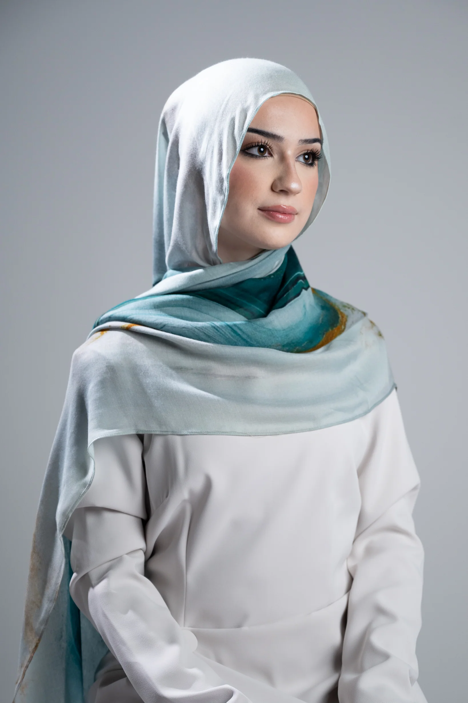 Watermark Modal Shawls - Shades of Dark Green - Image 7