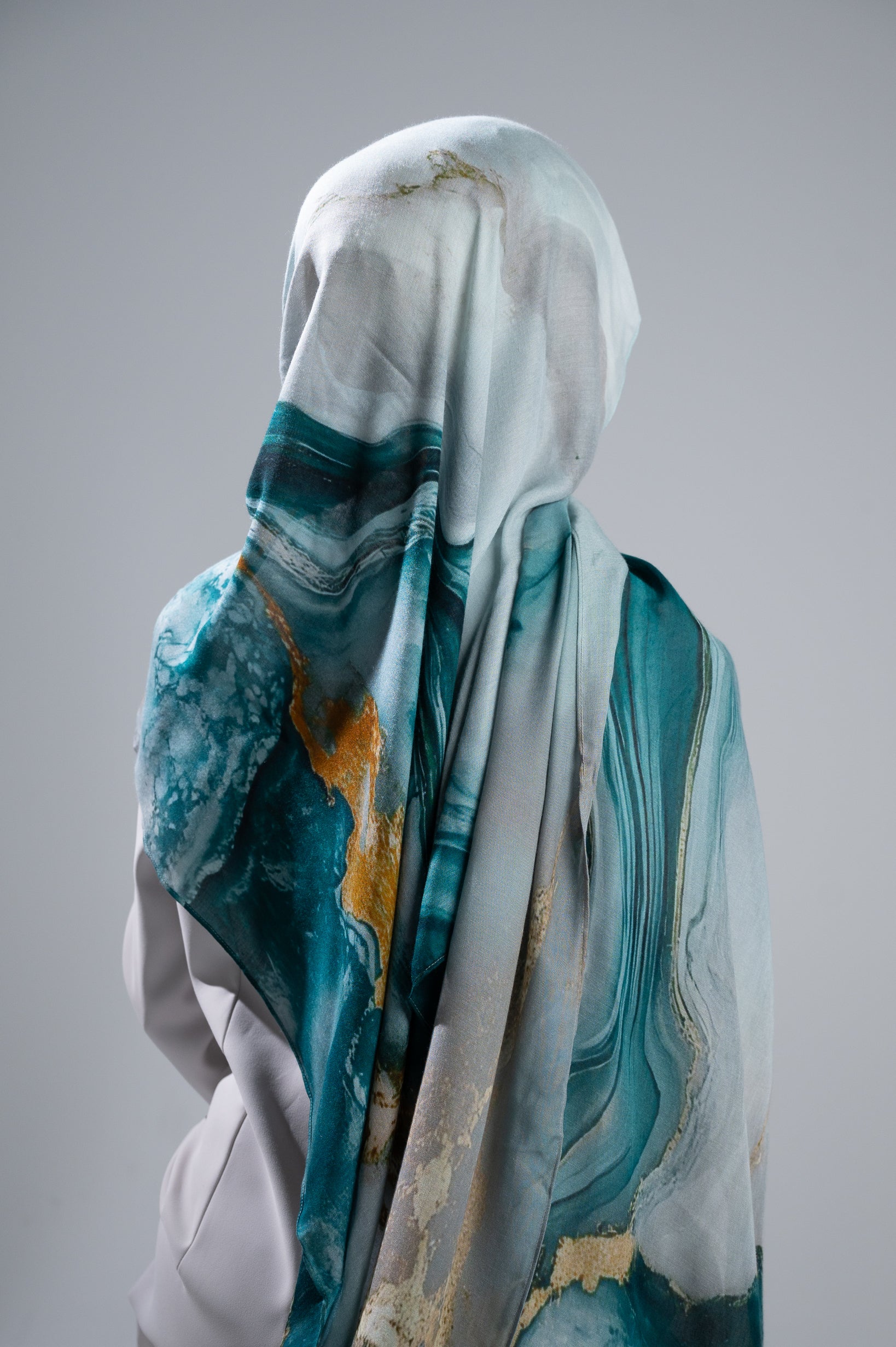 Watermark Modal Shawls - Shades of Dark Green - Image 8