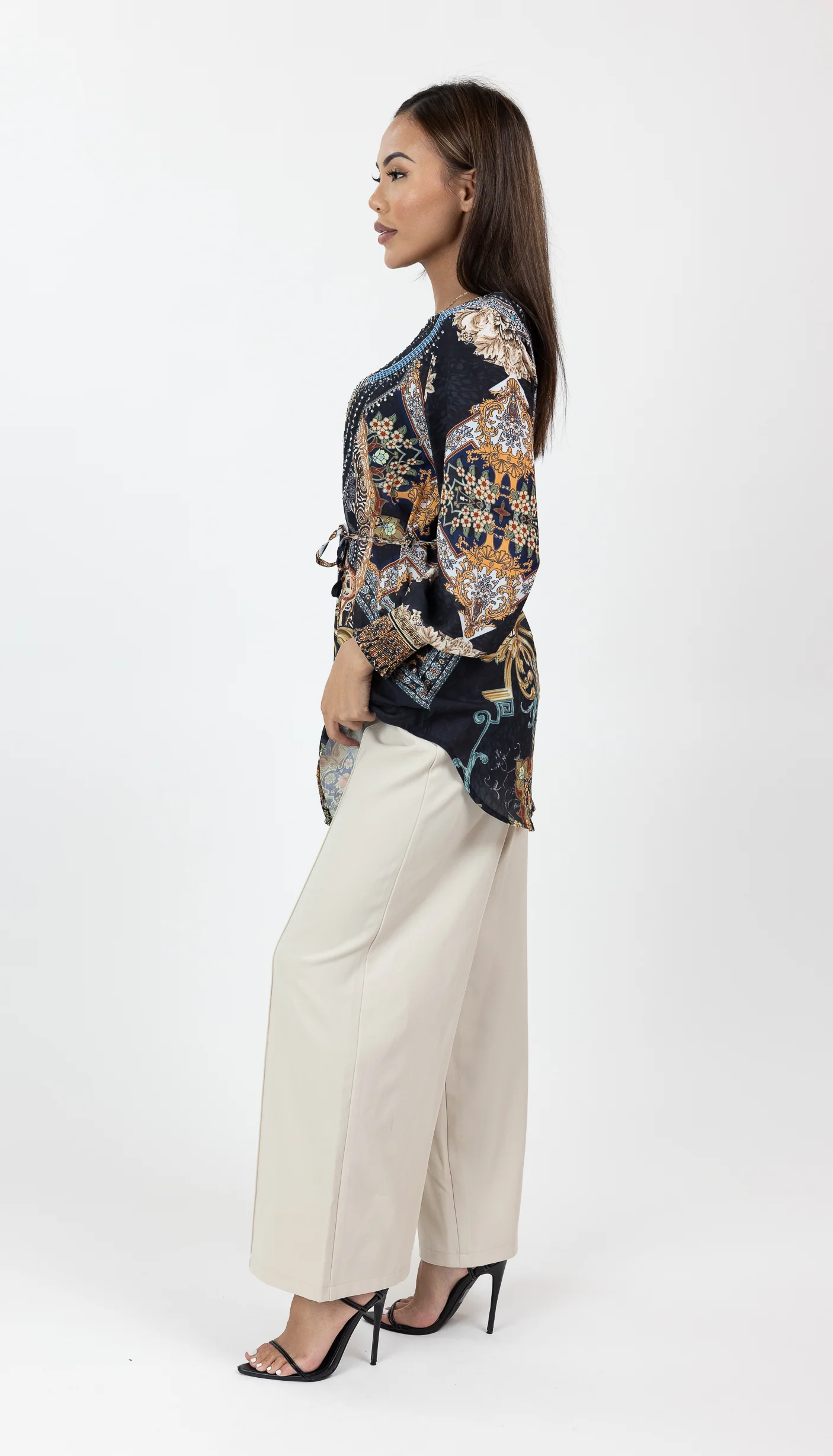 Zayda Beaded Print Top - Image 3